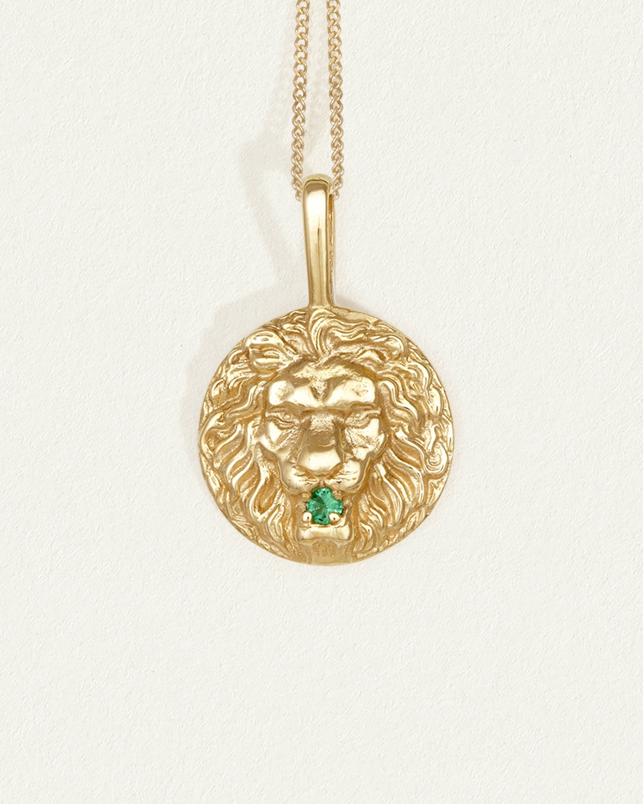 14k gold deals lion head pendant