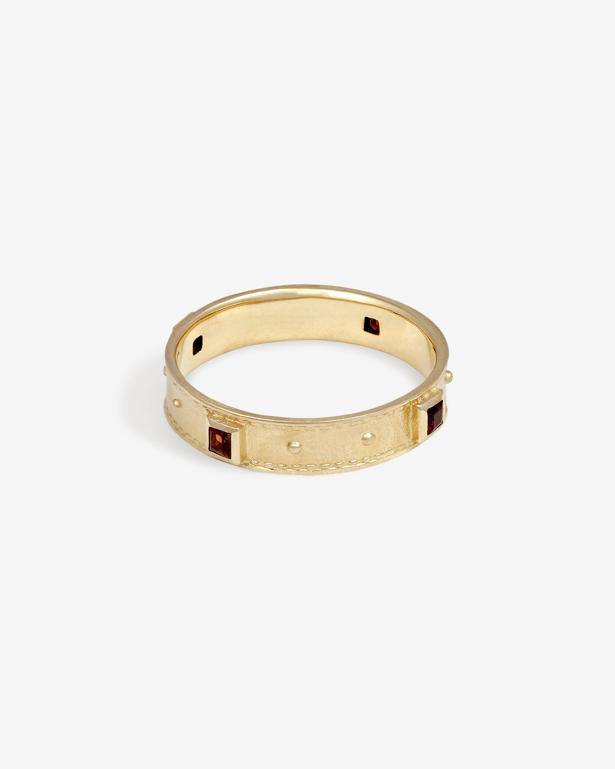 Rosetta Ring Garnet Solid Gold