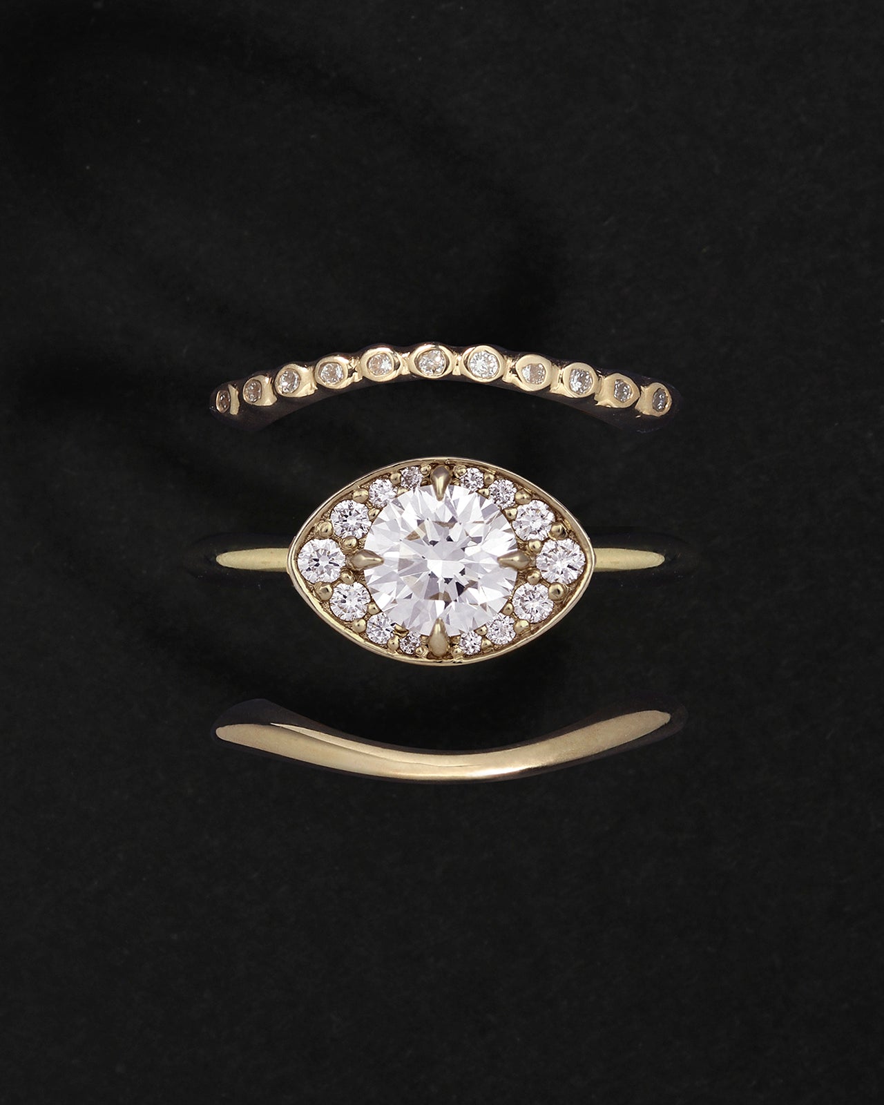 Temple of the Sun Saba Eye Ring Diamond Solid Gold