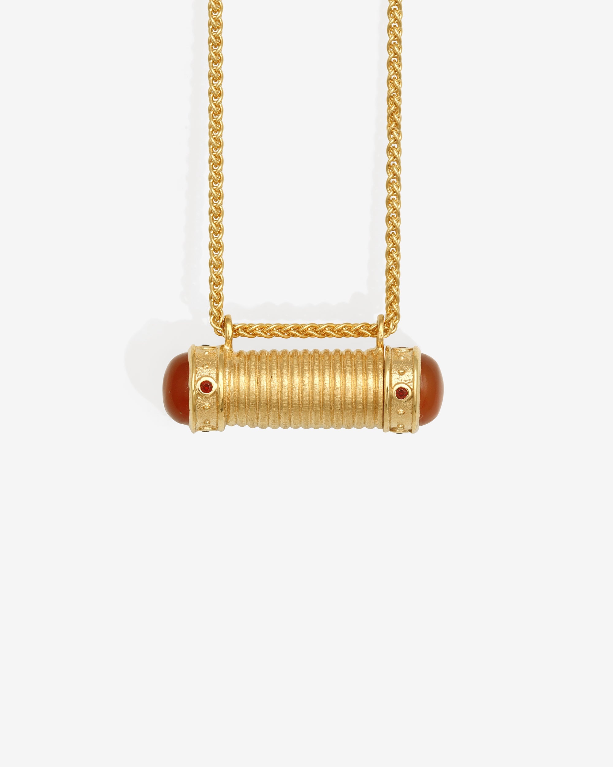 Temple of the Sun Sacred Scroll Necklace Gold Vermeil