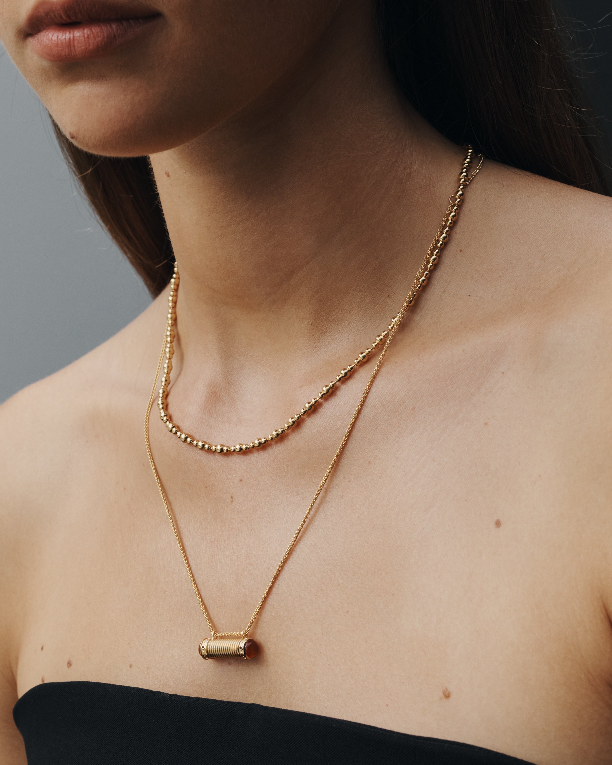 Temple of the Sun Sacred Scroll Necklace Gold Vermeil