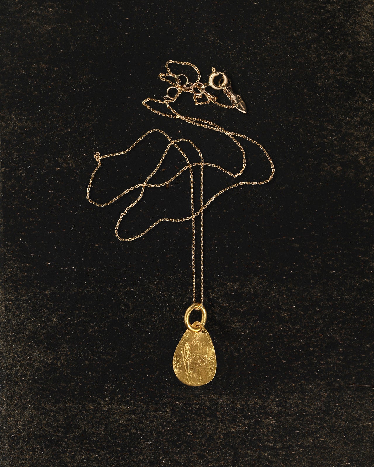 Temple of the Sun Saint Necklace Solid Gold