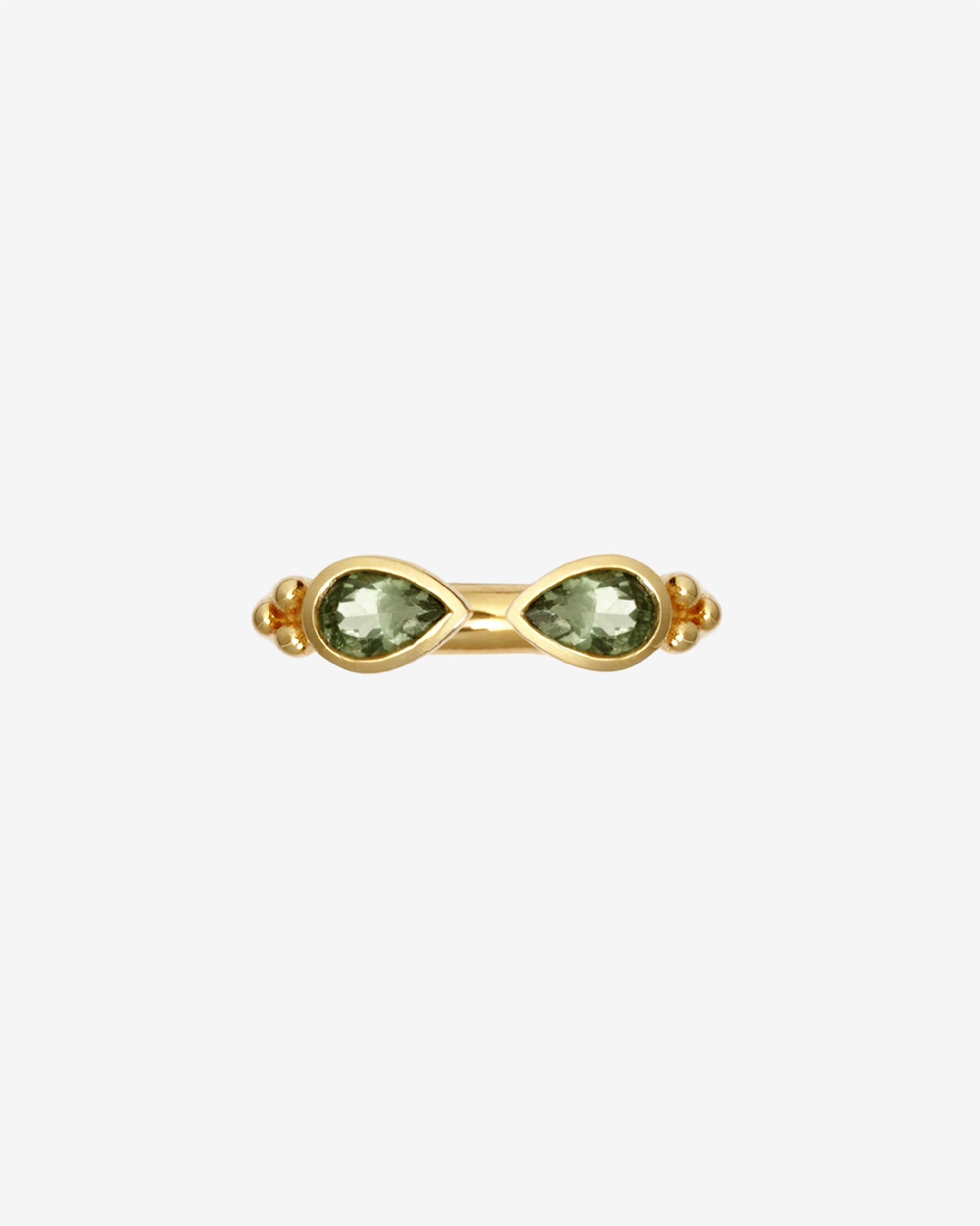 Temple of the Sun Sarra Ring Peridot Gold Vermeil