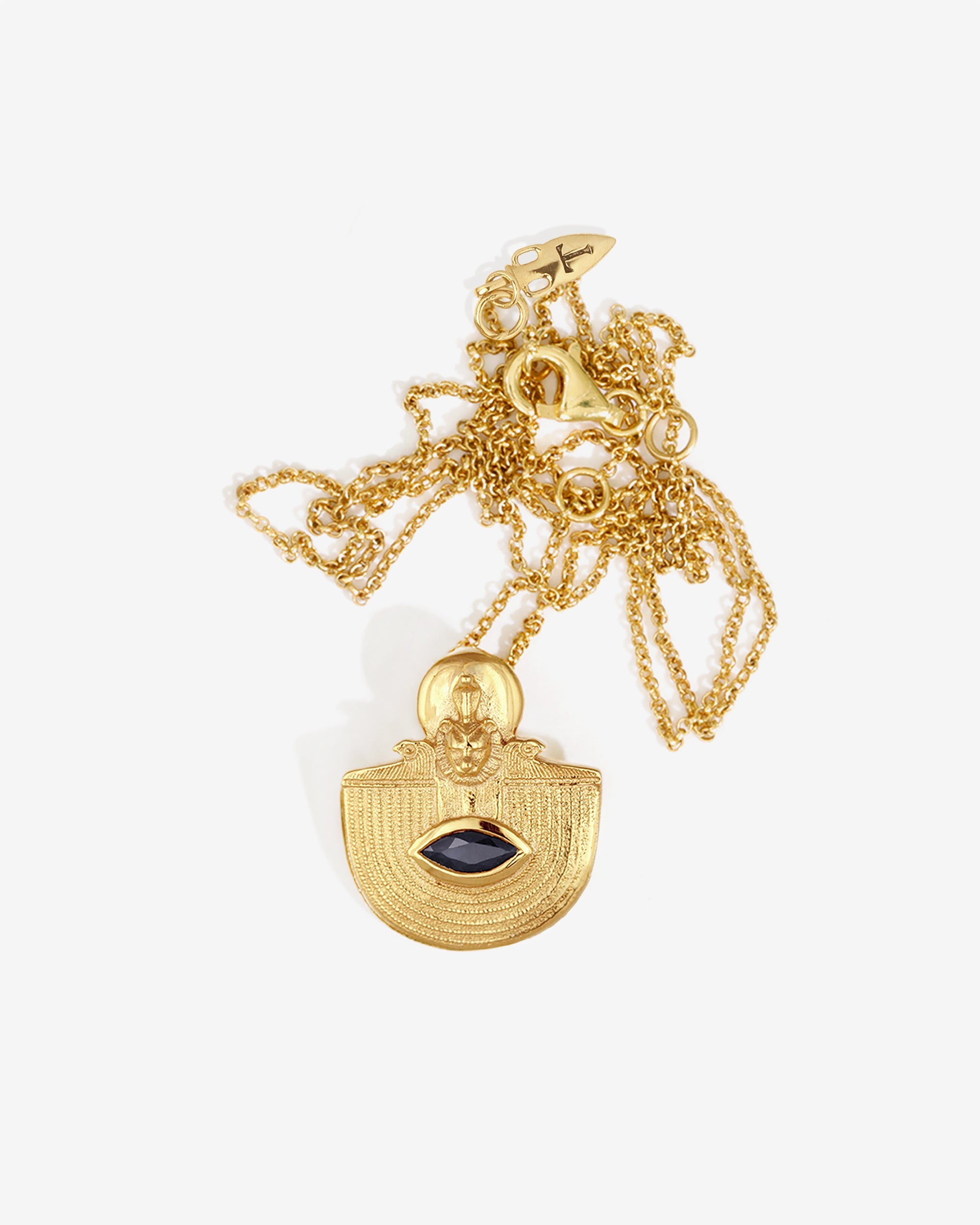 Temple of the Sun Sekhmet Necklace Gold Vermeil