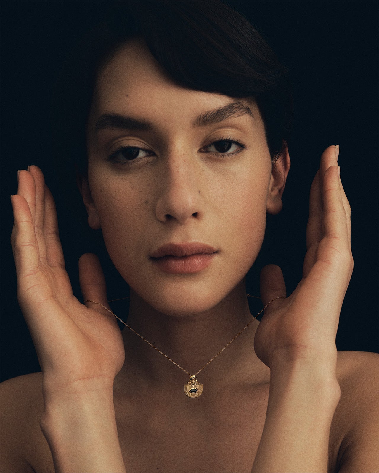 Temple of the Sun Sekhmet Necklace Gold Vermeil