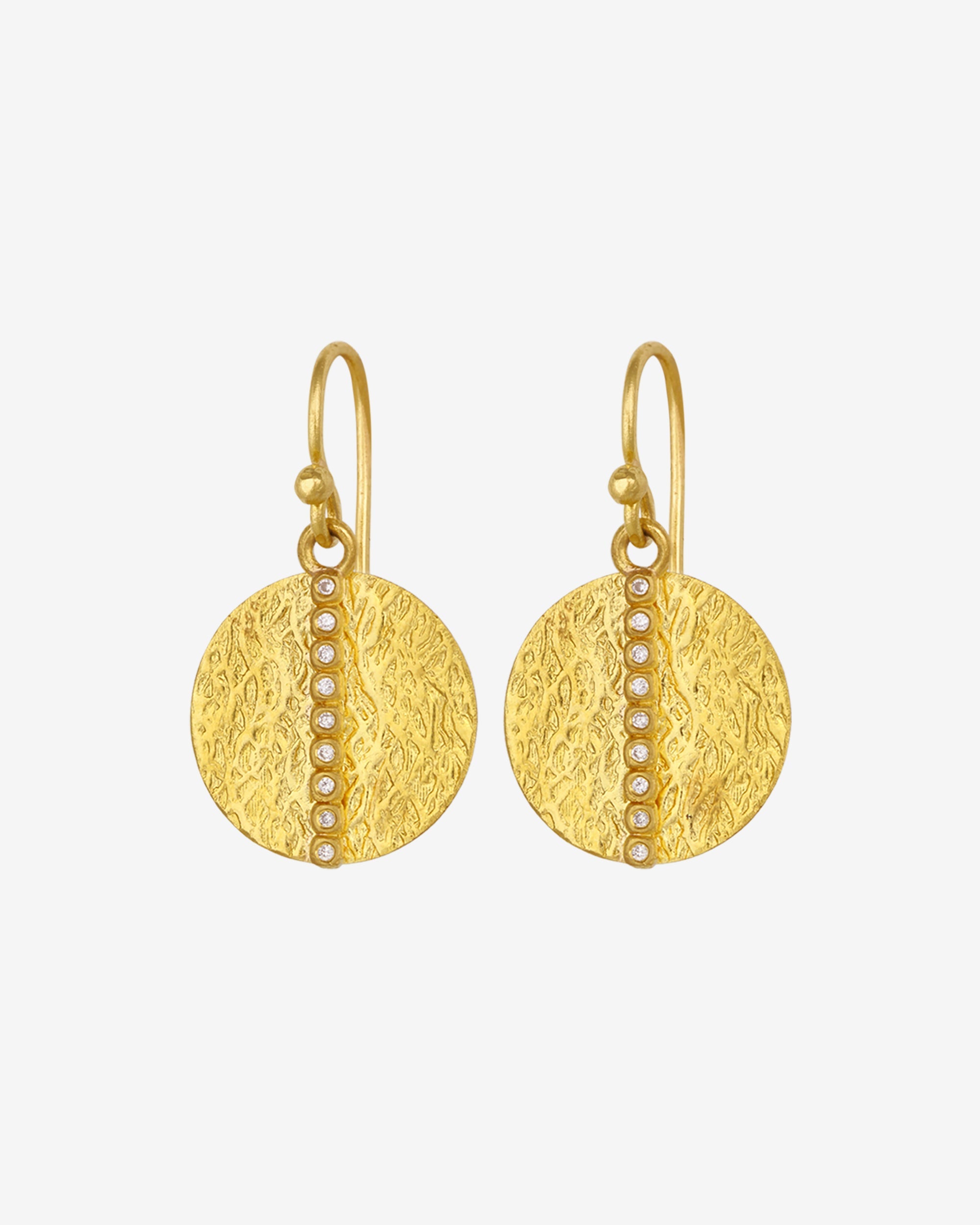 Temple of the Sun Semele Earrings Diamond Solid Gold