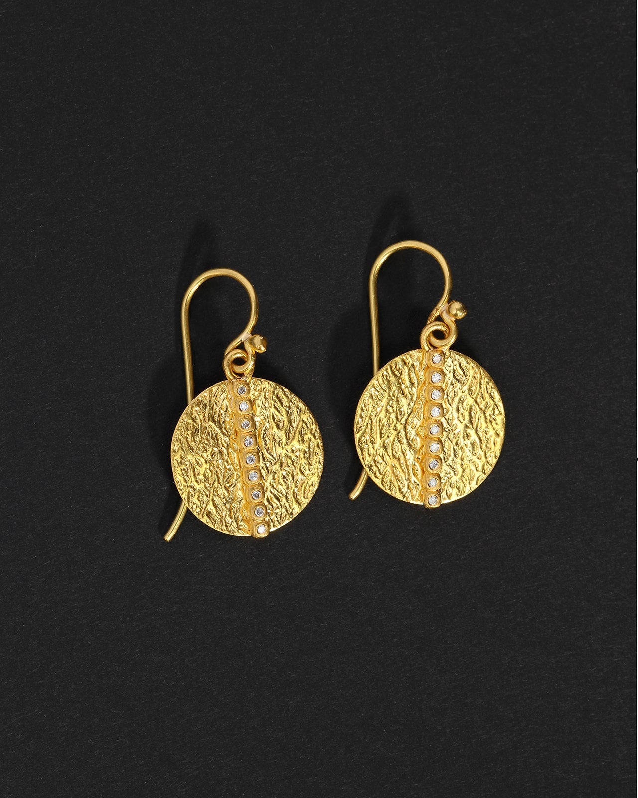 Temple of the Sun Semele Earrings Diamond Solid Gold
