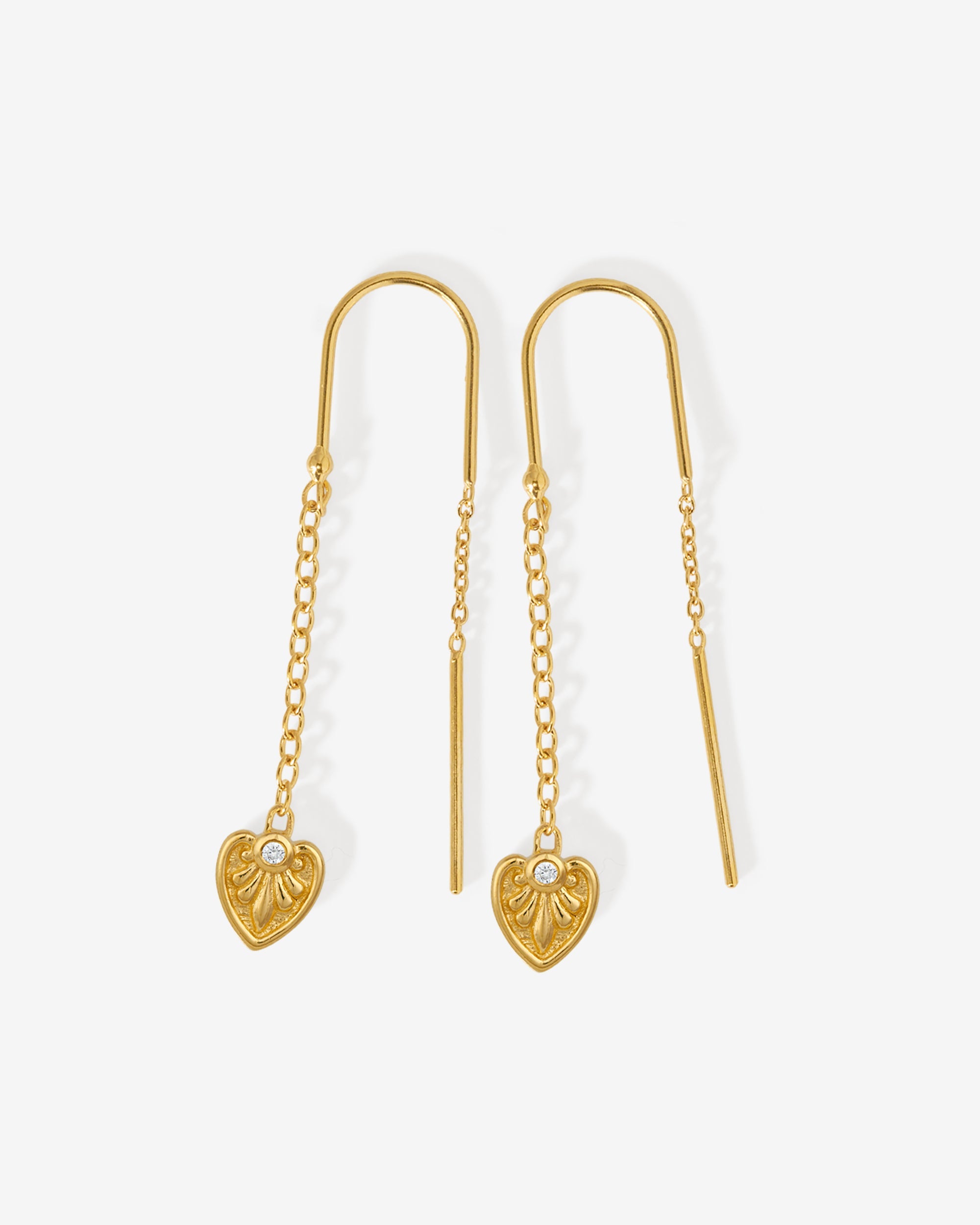 Temple of the Sun Silph Earrings Gold Vermeil