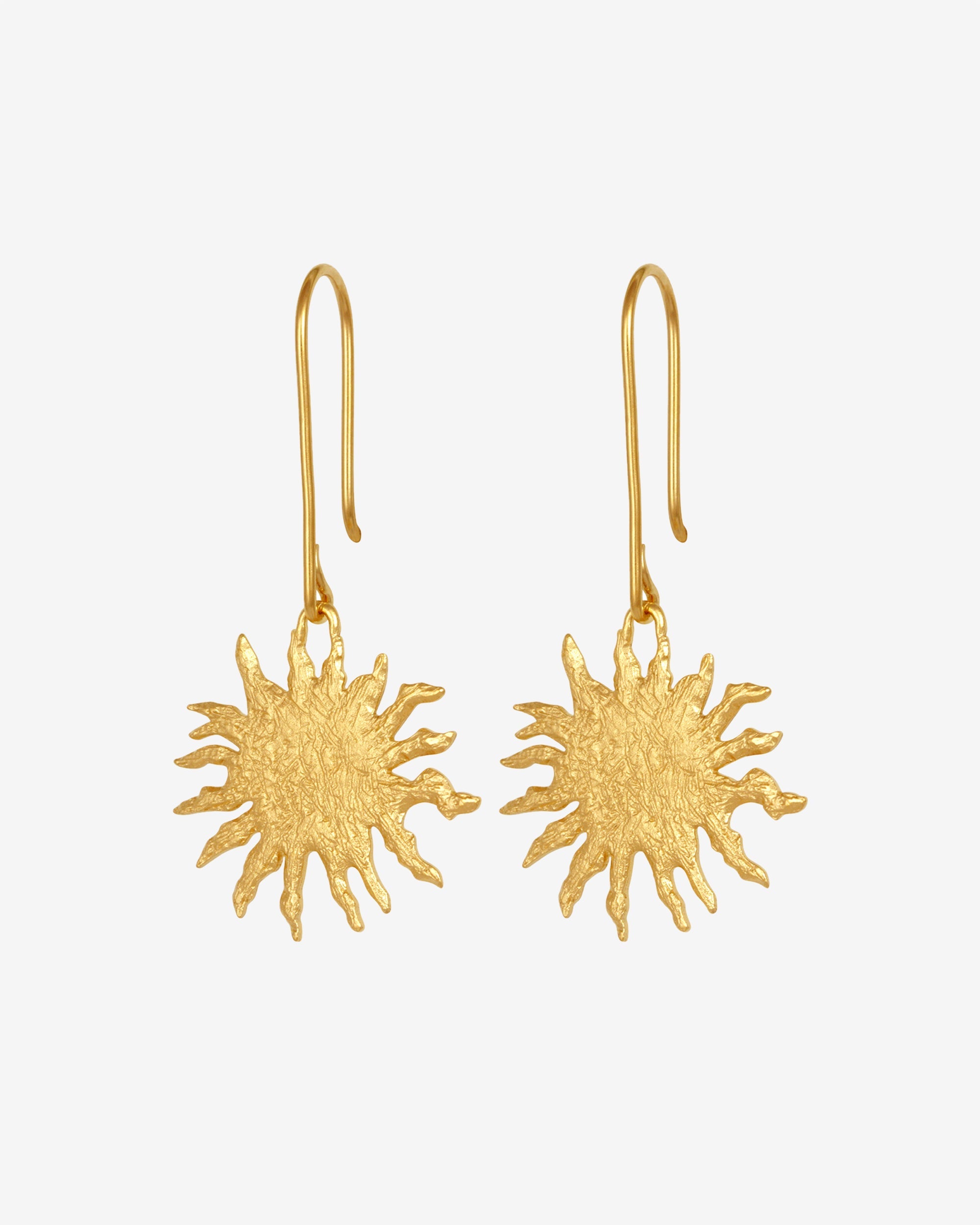 Temple of the Sun Soleil Earrings Gold Vermeil