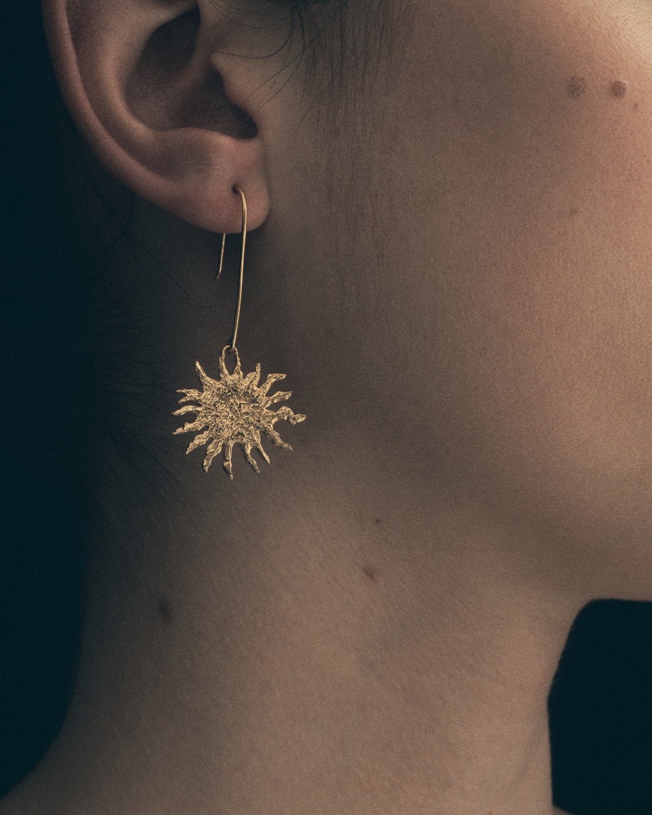 Temple of the Sun Soleil Earrings Gold Vermeil