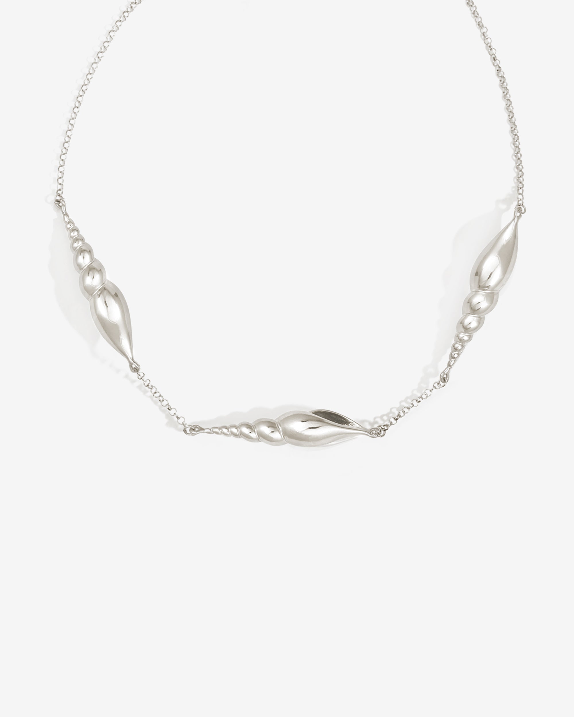 Temple of the Sun Spire Necklace Silver