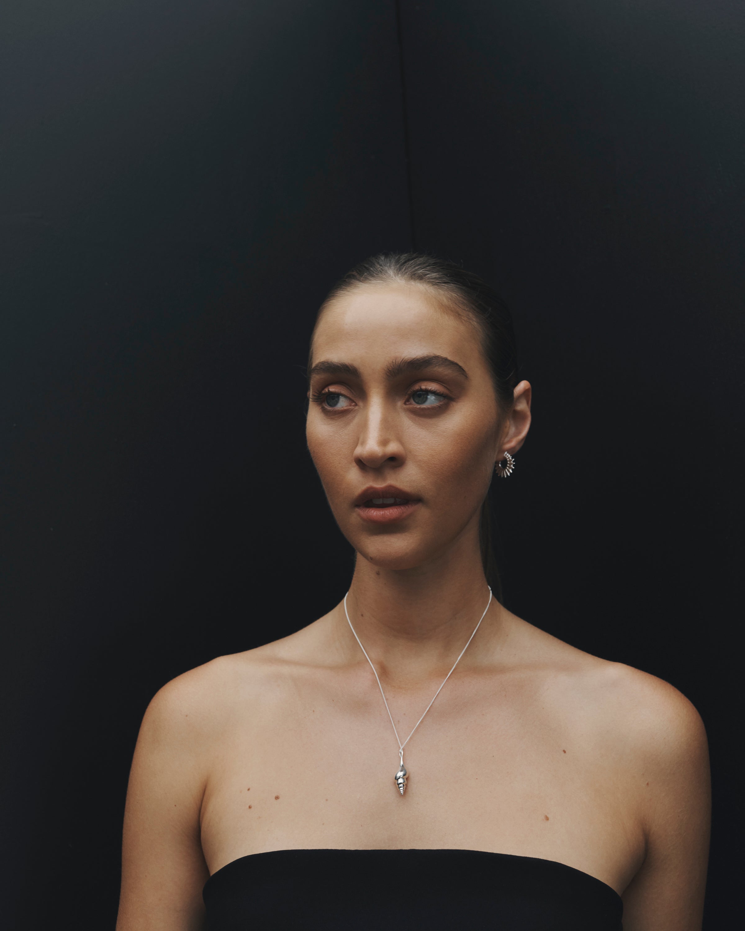 Temple of the Sun Spire Pendant Necklace Silver