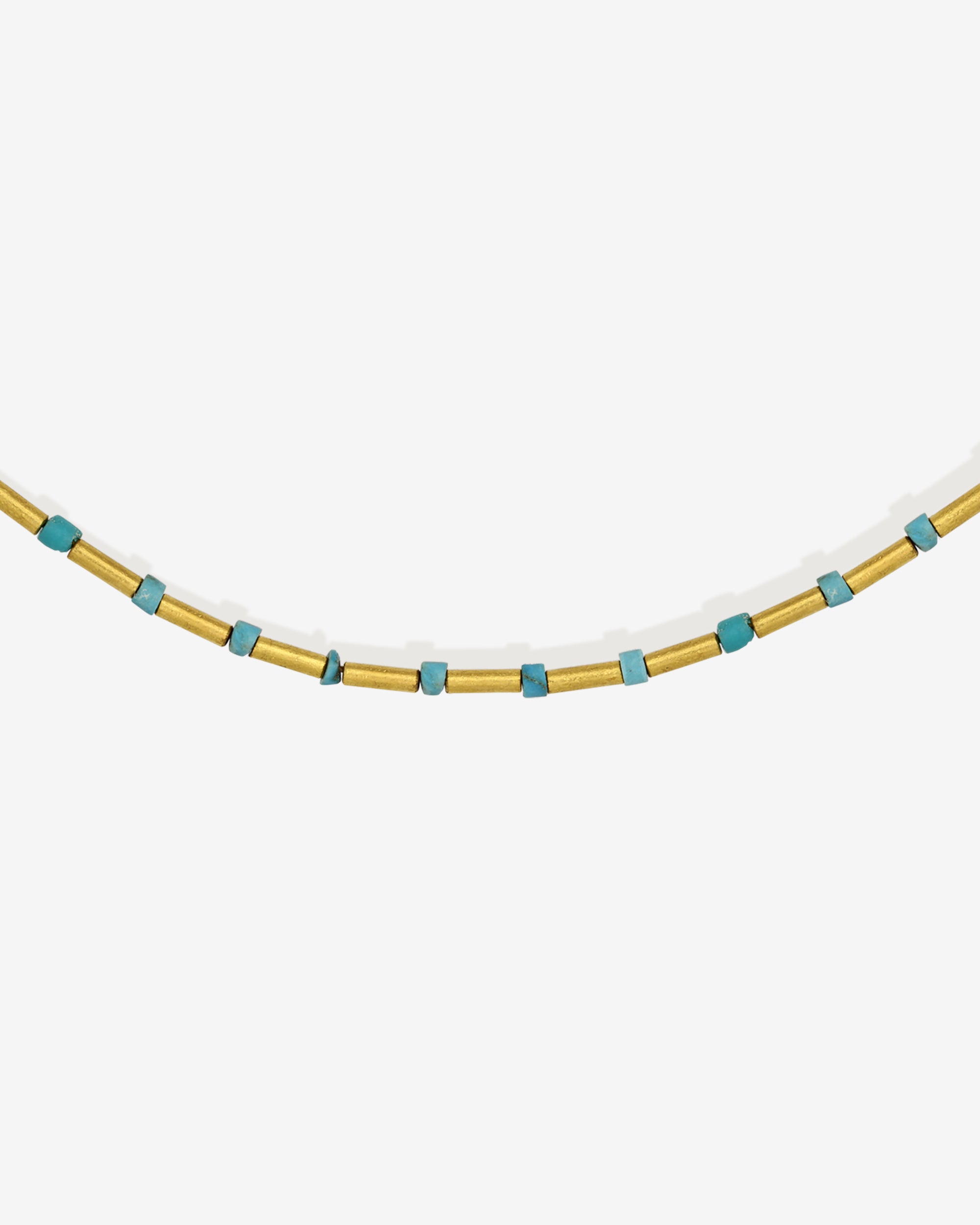Temple of the Sun Sumerian Necklace Turquoise Solid Gold