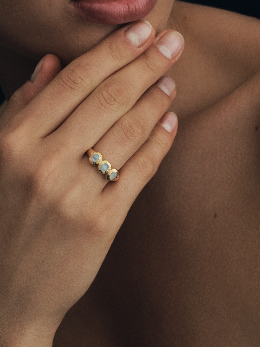 Temple of the Sun Talis Trilogy Ring Gold Vermeil