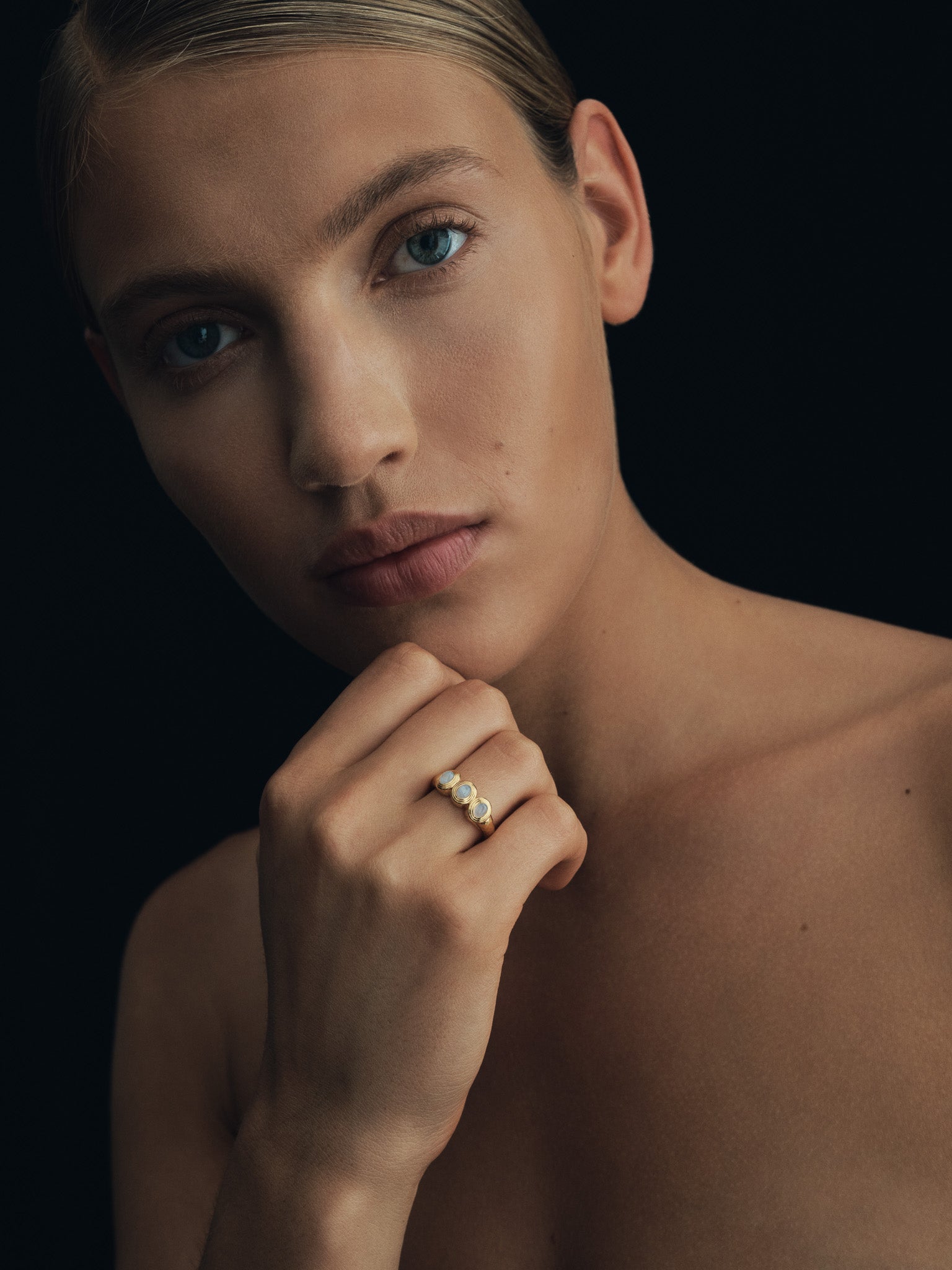 Temple of the Sun Talis Trilogy Ring Gold Vermeil