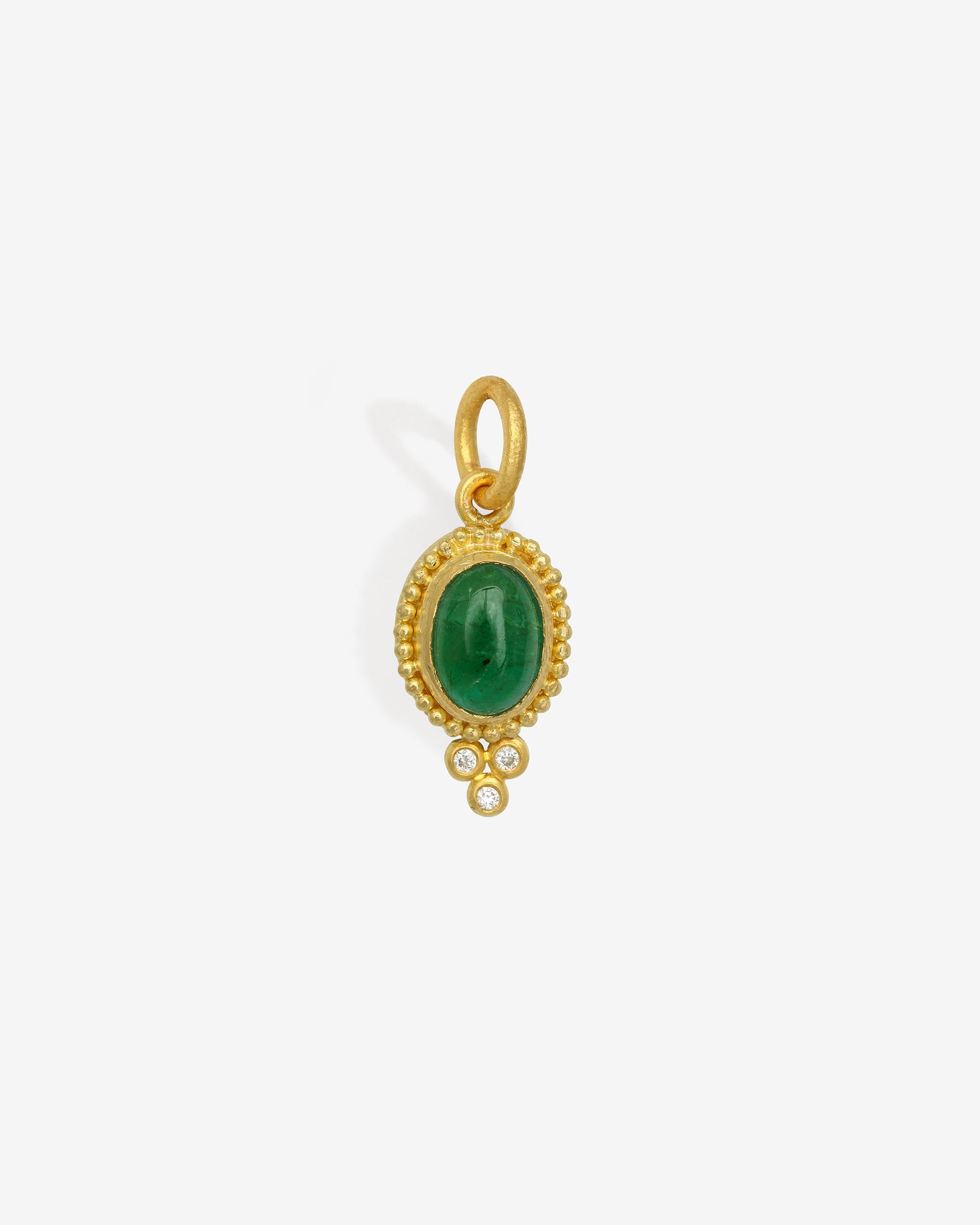 Temple of the Sun Tamar Pendant Emerald Diamond Solid Gold