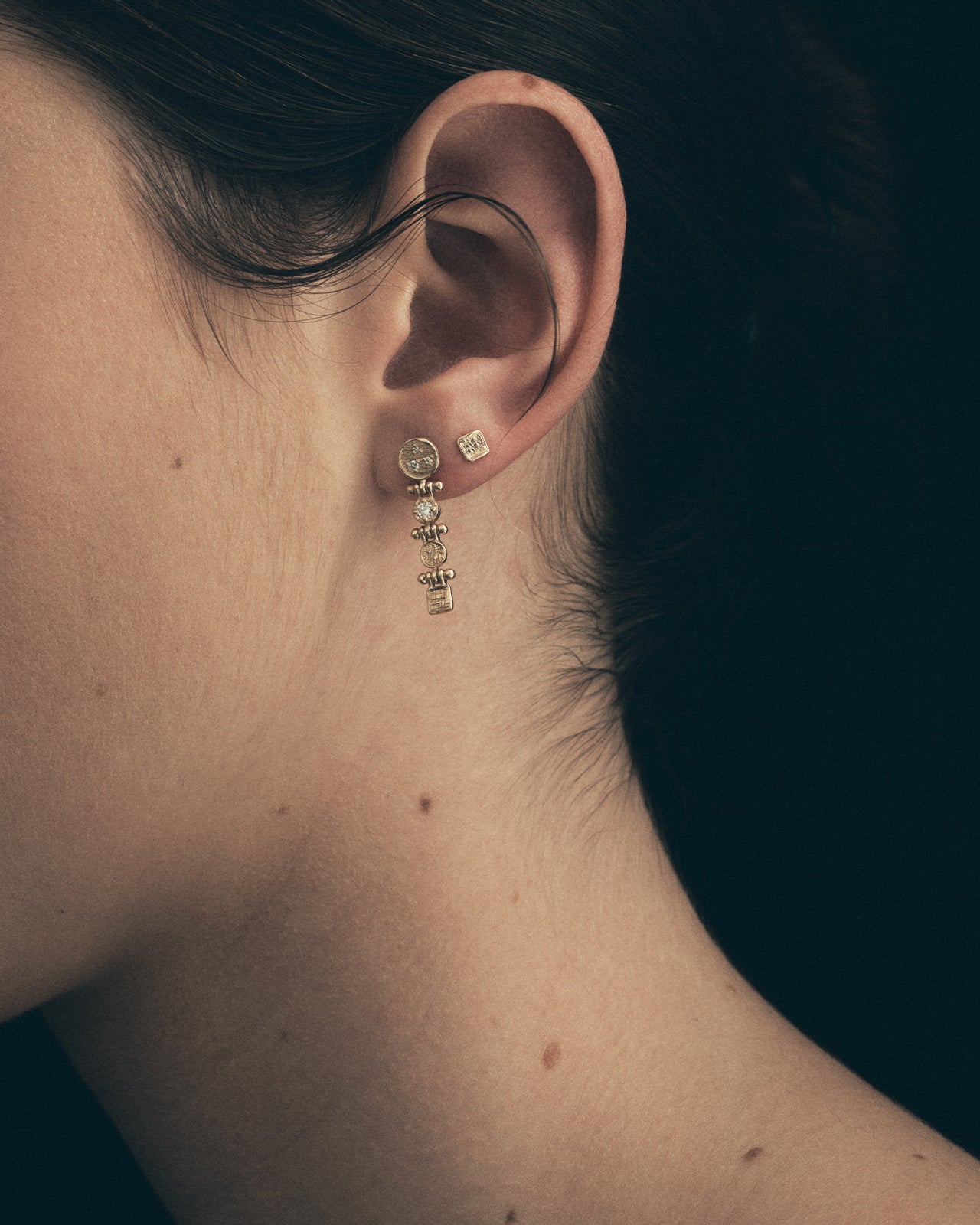 Temple of the Sun Theia Stud Earrings Solid Gold