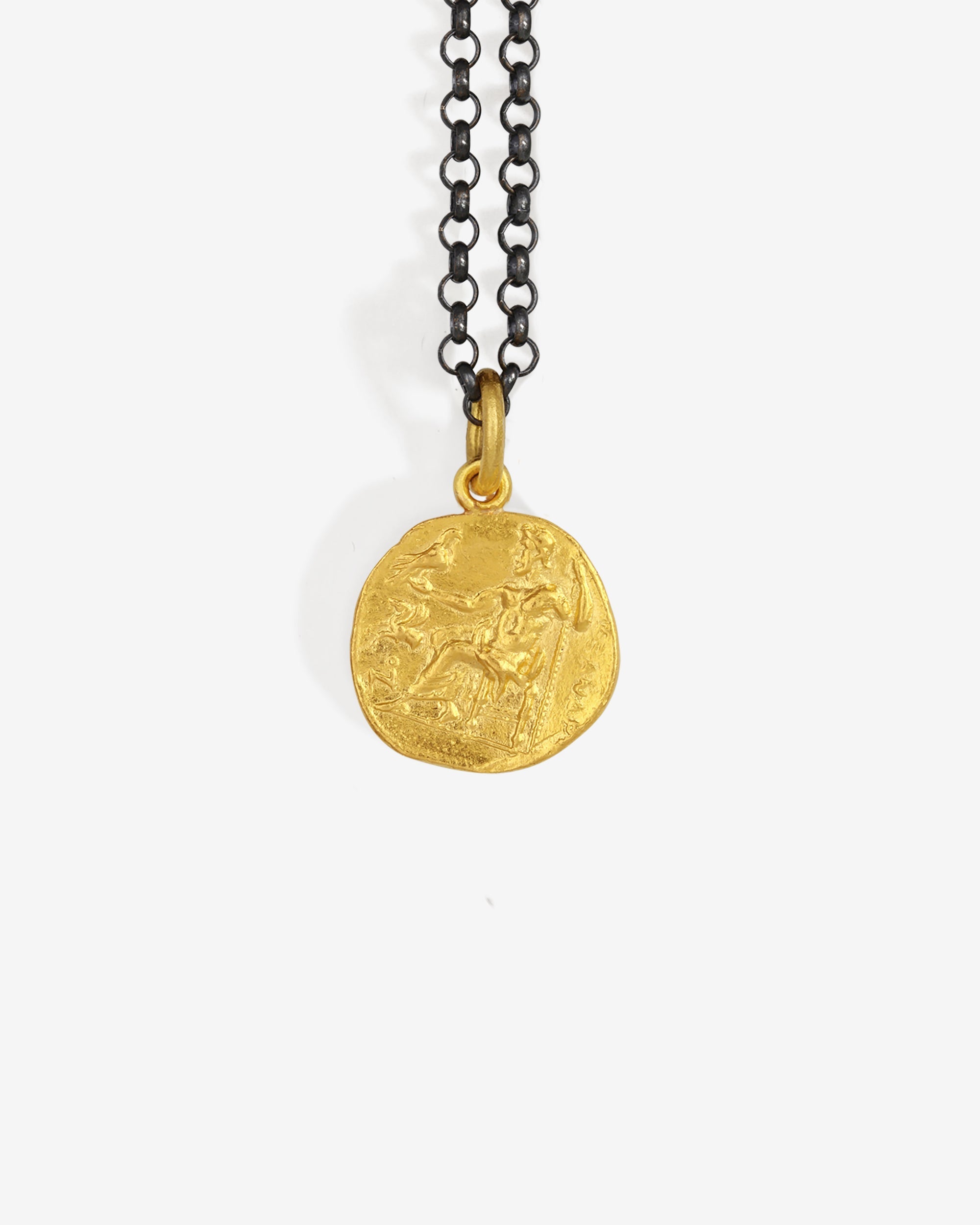 Temple of the Sun Thrace Coin Necklace Solid Gold