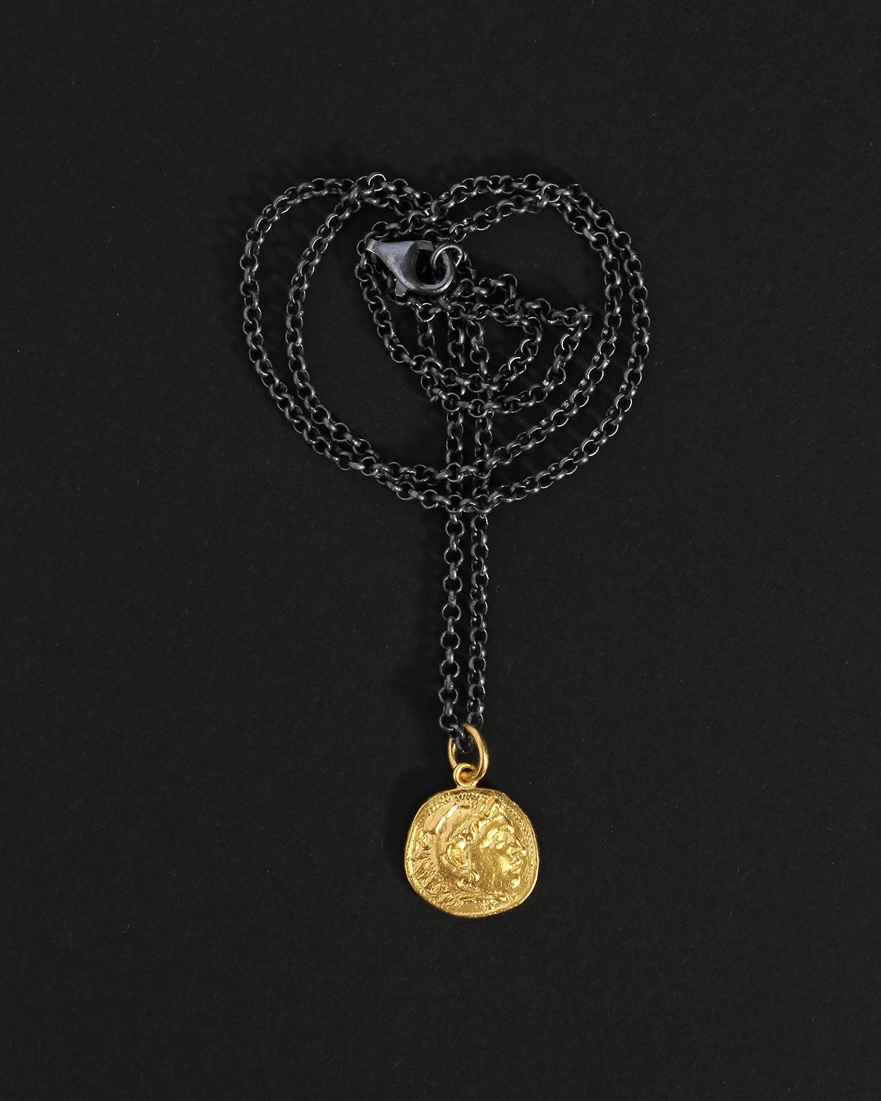 Temple of the Sun Thrace Coin Necklace Solid Gold