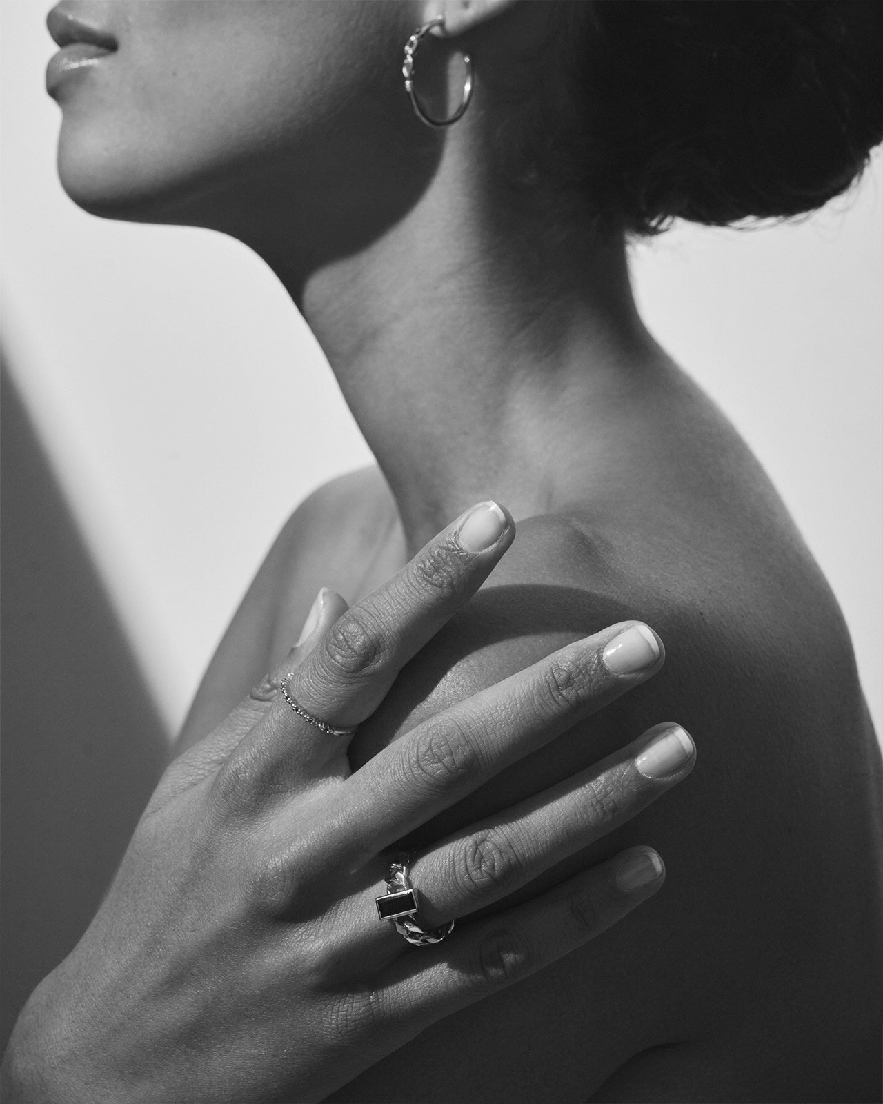 Temple of the Sun Tigris Chain Ring Silver