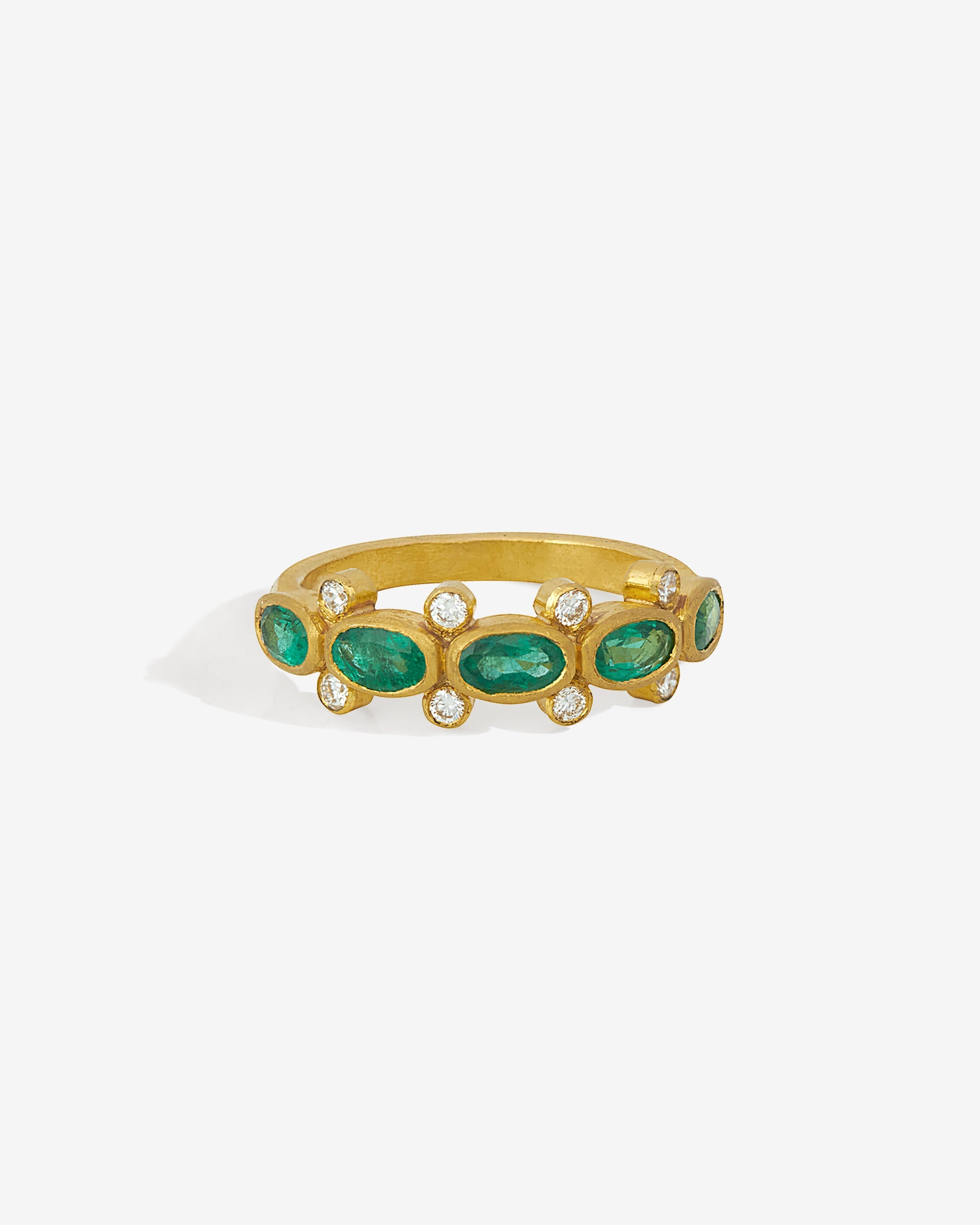 Temple of the Sun Topkapi Ring Emerald Diamond Solid Gold