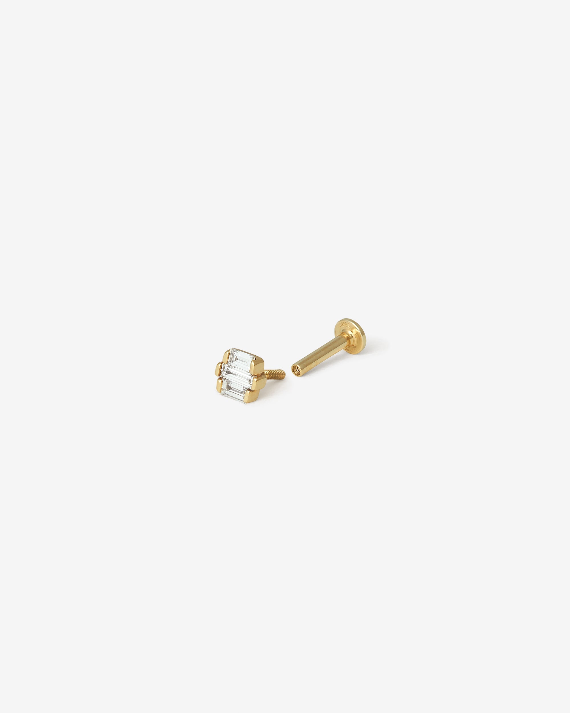 Trine Single Cartilage Earring Diamond Solid Gold