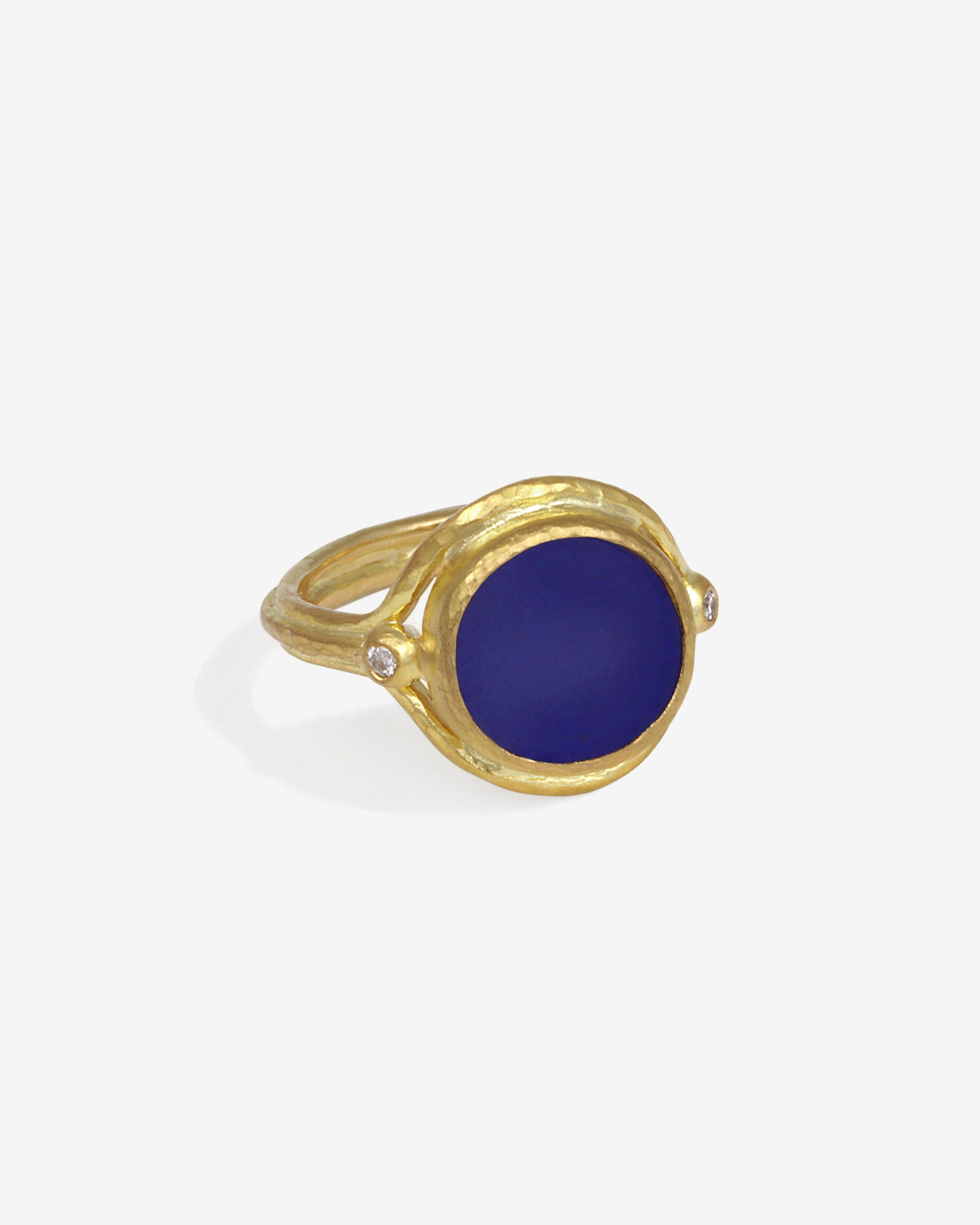 Temple of the Sun Tyana Ring Lapis Diamond Solid Gold