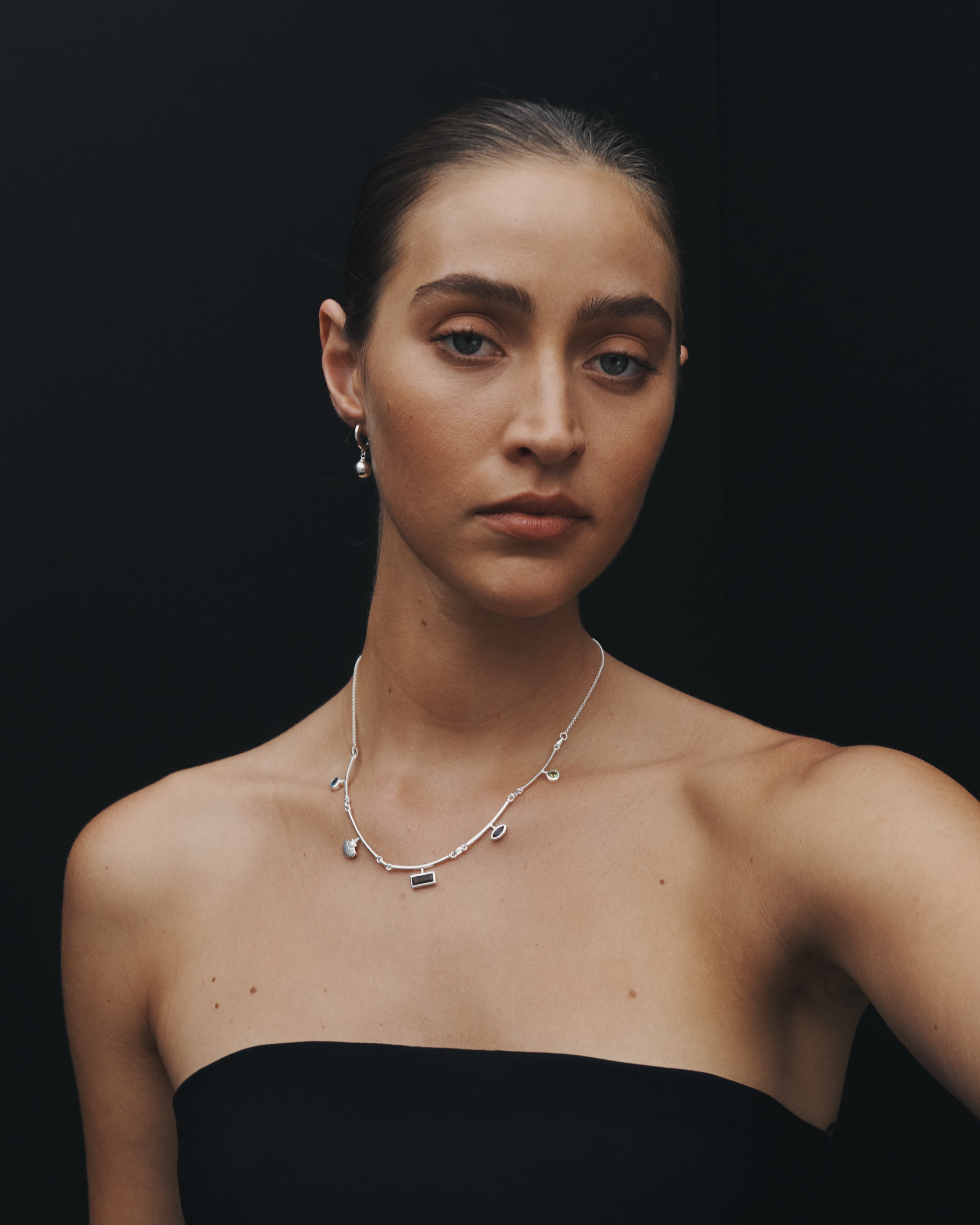 Temple of the Sun Ula Statement Necklace Silver