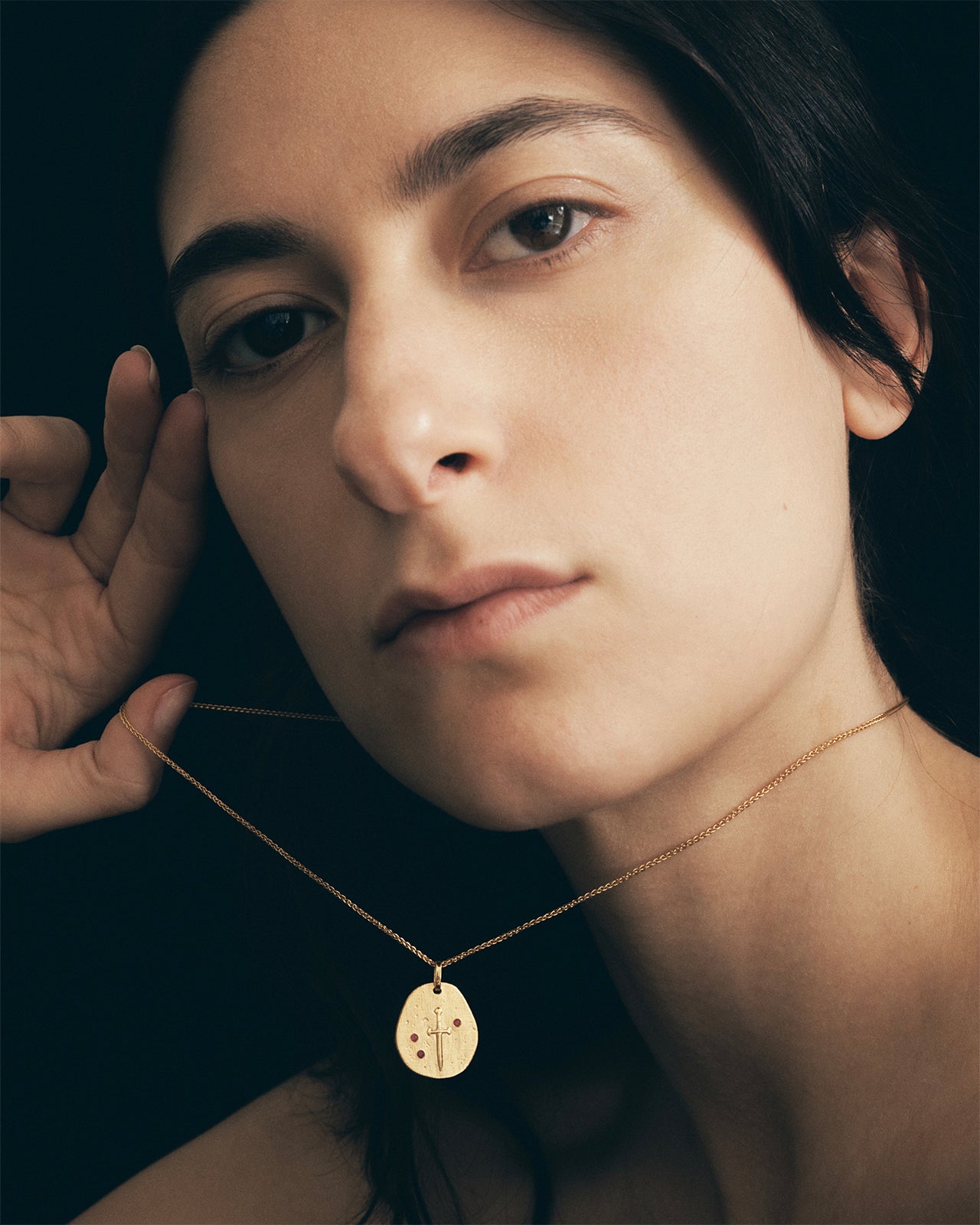 Temple of the Sun Valor Necklace Ruby Gold Vermeil