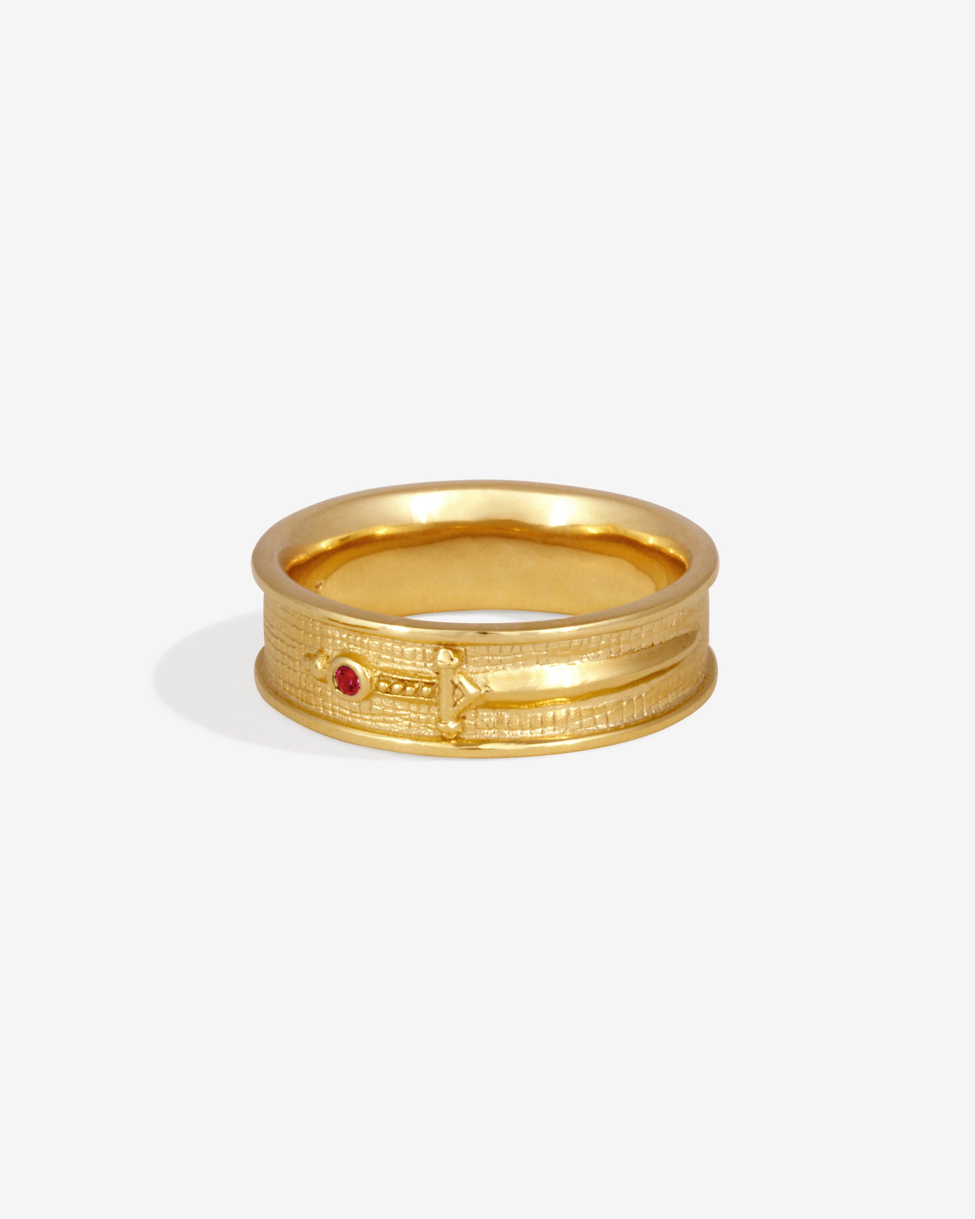 Temple of the Sun Valor Ring Ruby Gold Vermeil