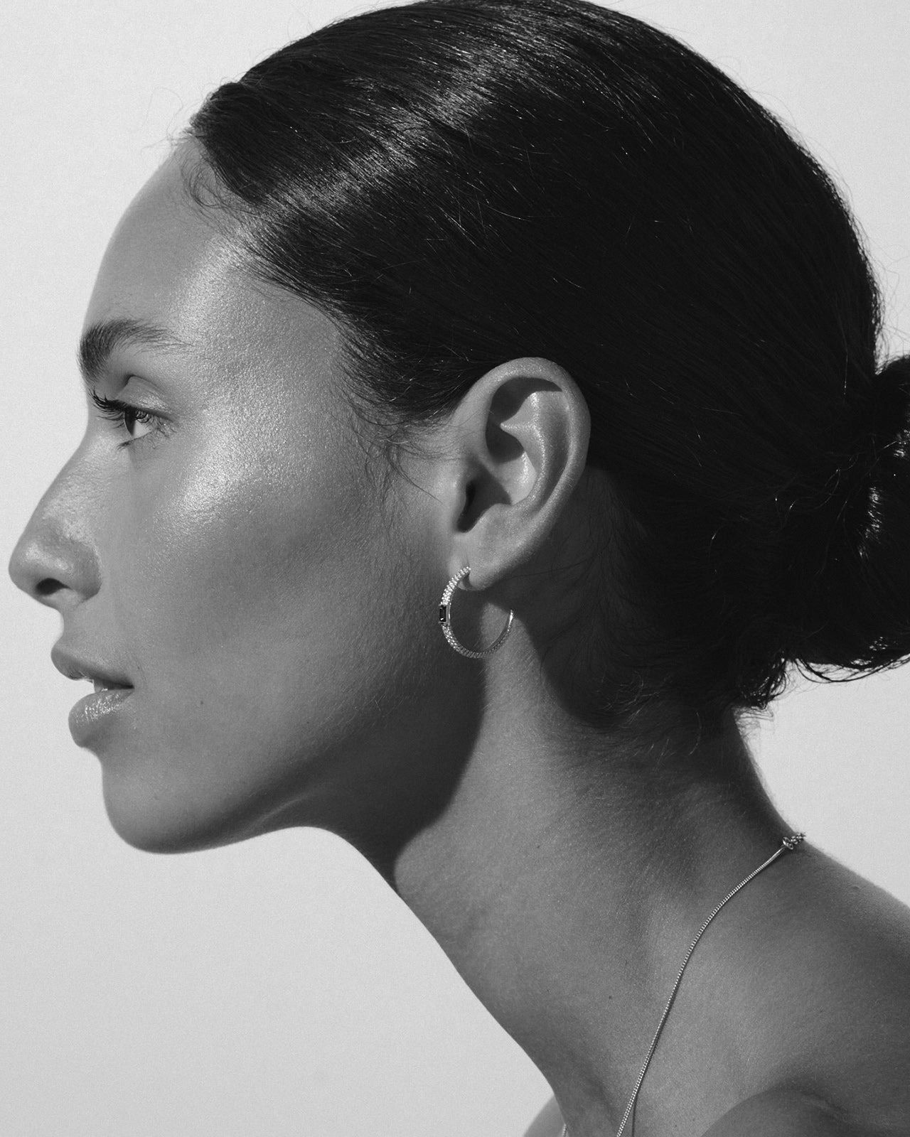 Temple of the Sun Vashti Hoop Earrings Topaz Silver