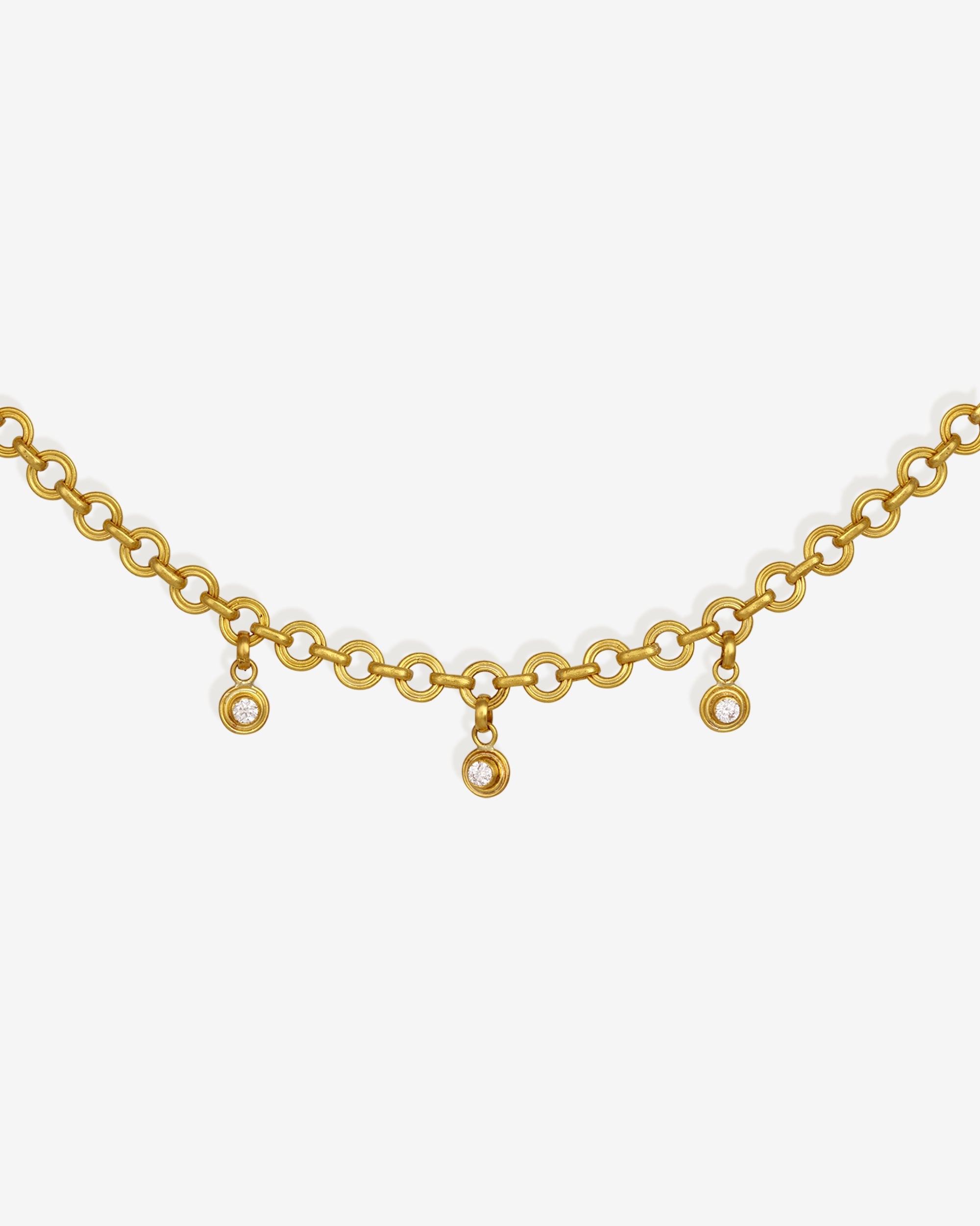 Temple of the Sun Veil Station Chain Diamond Solid Gold