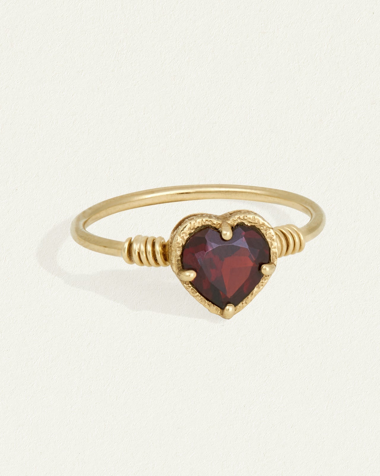 Venus Solitaire Ring Garnet Solid Gold – Temple of the Sun Jewellery