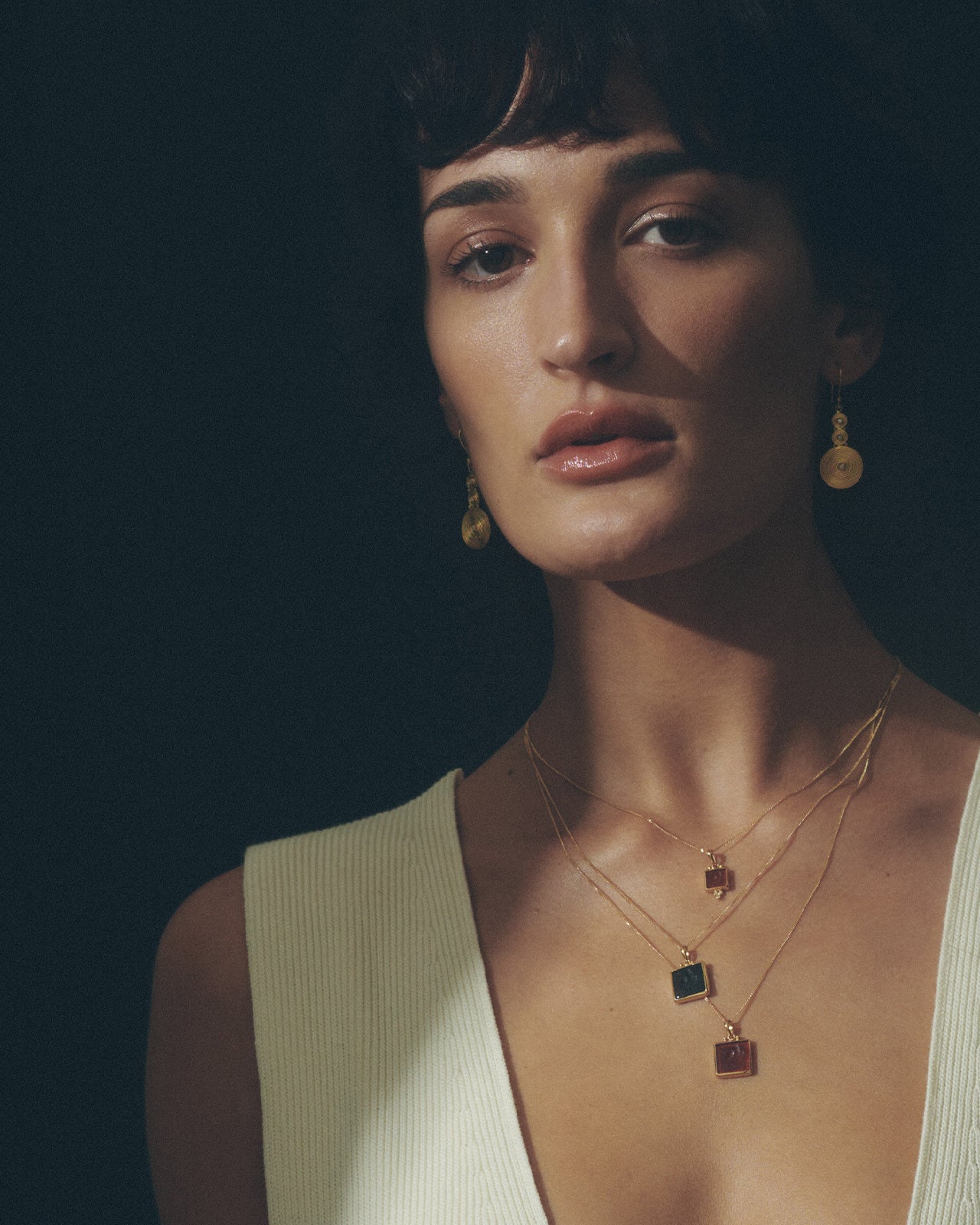 Temple of the Sun Anu Red Eagle Necklace Solid Gold