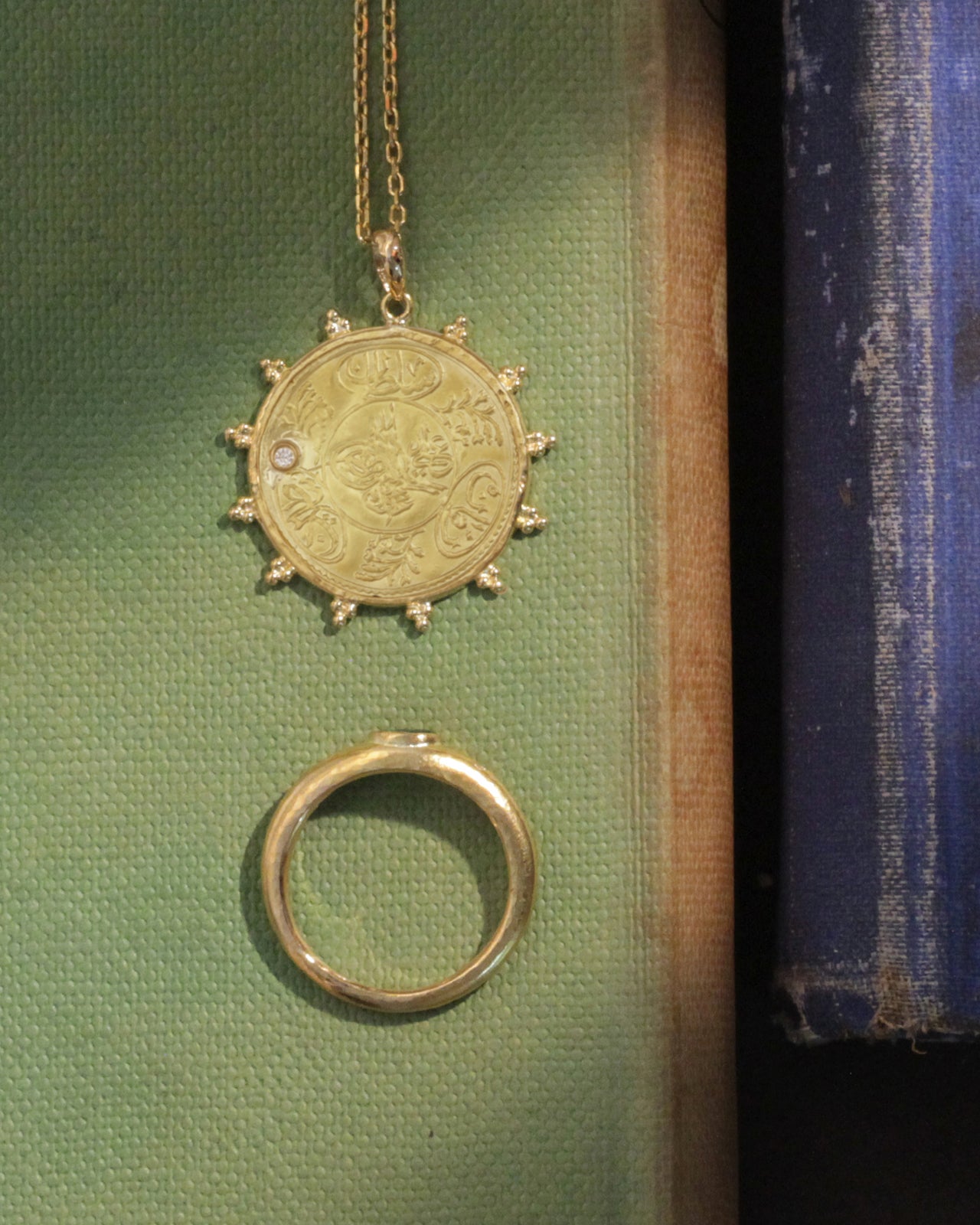 Temple of the Sun Ottoman Coin Necklace Solid Gold