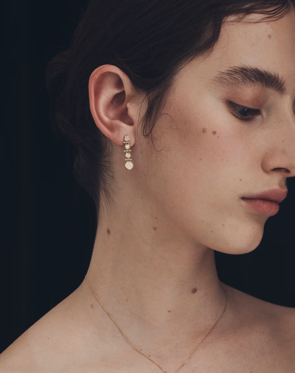 Temple of the Sun Kasia earrings diamond solid gold