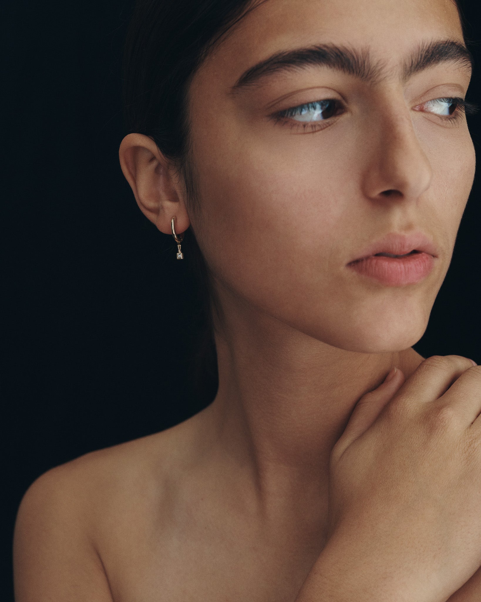 Relic Princess Drop Earrings Diamond Solid Gold