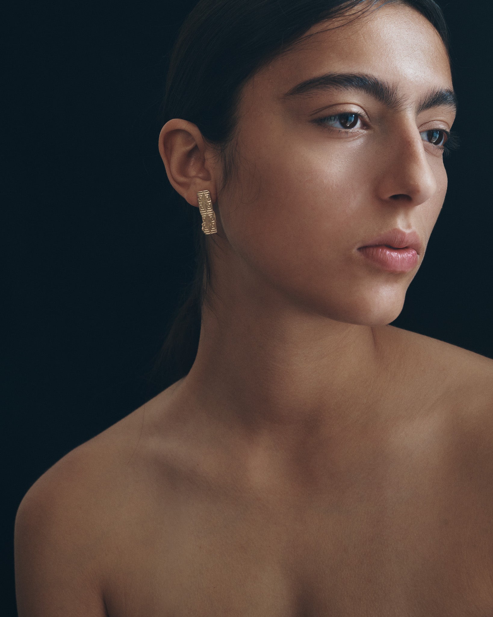 Relic X Earrings Solid Gold