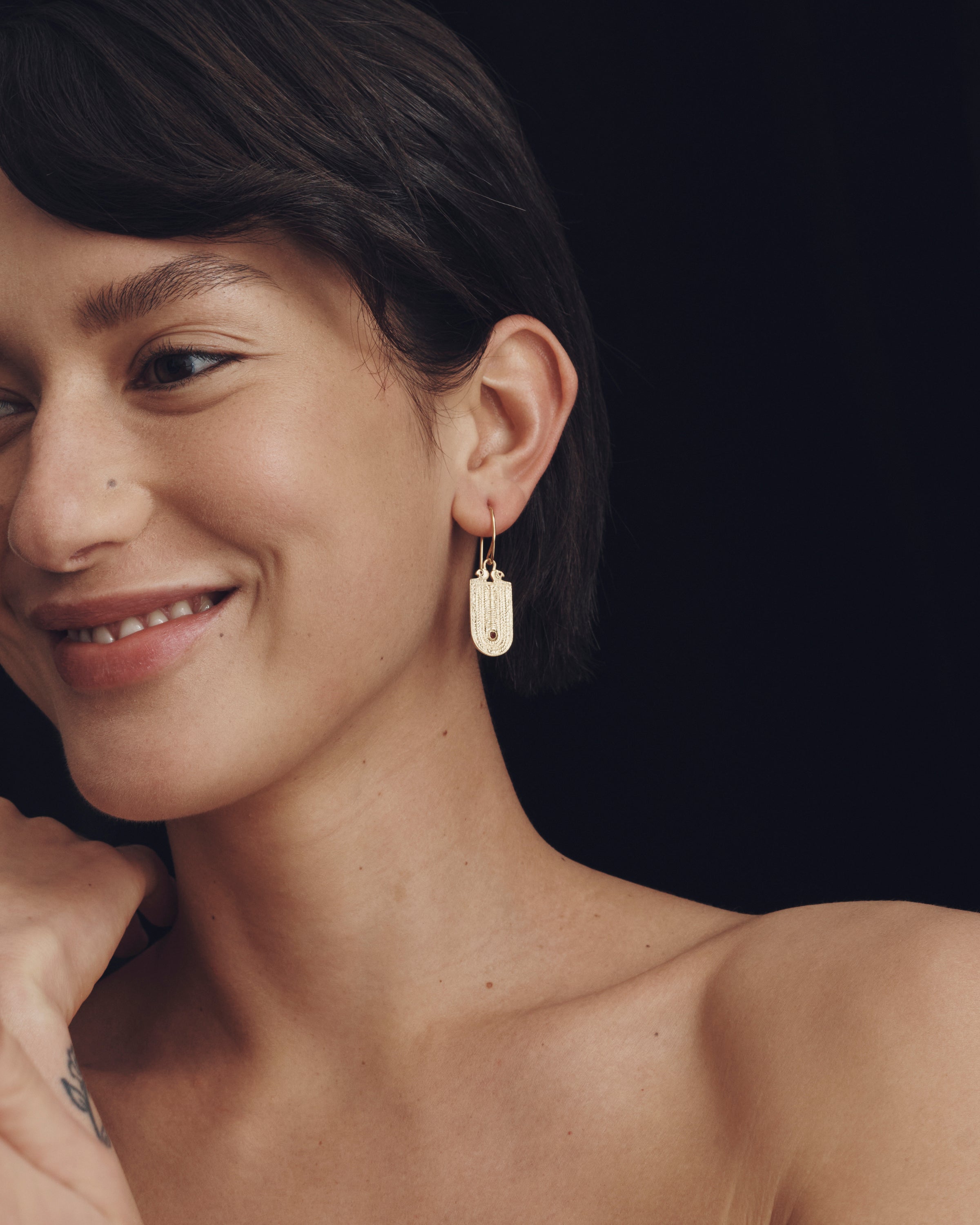 Seth Earrings Gold Vermeil