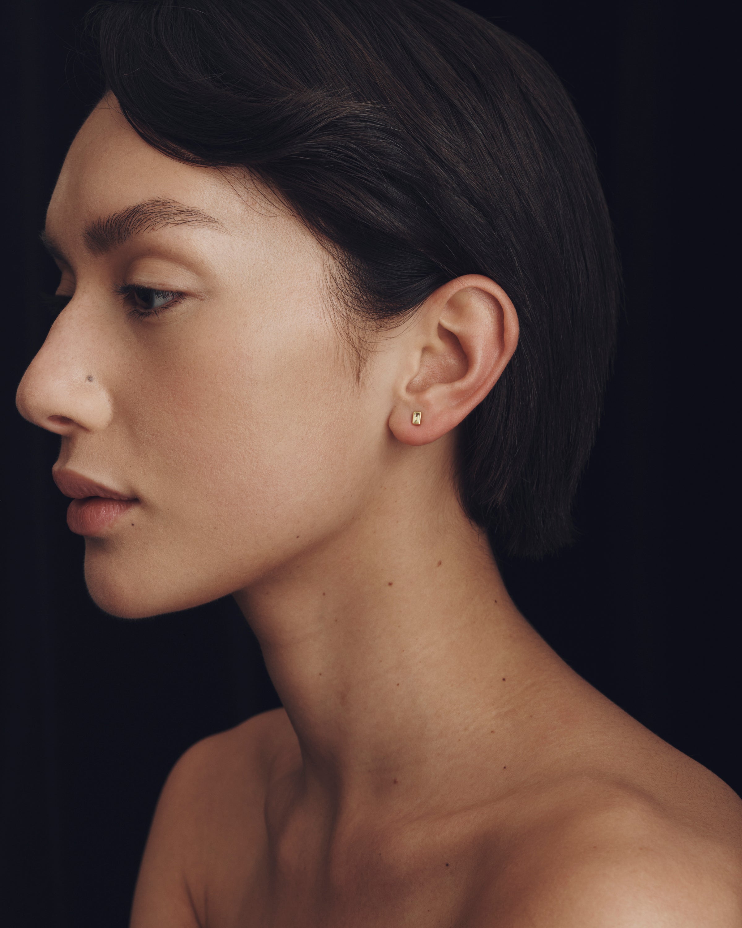 Leda Studs Peridot Gold Vermeil