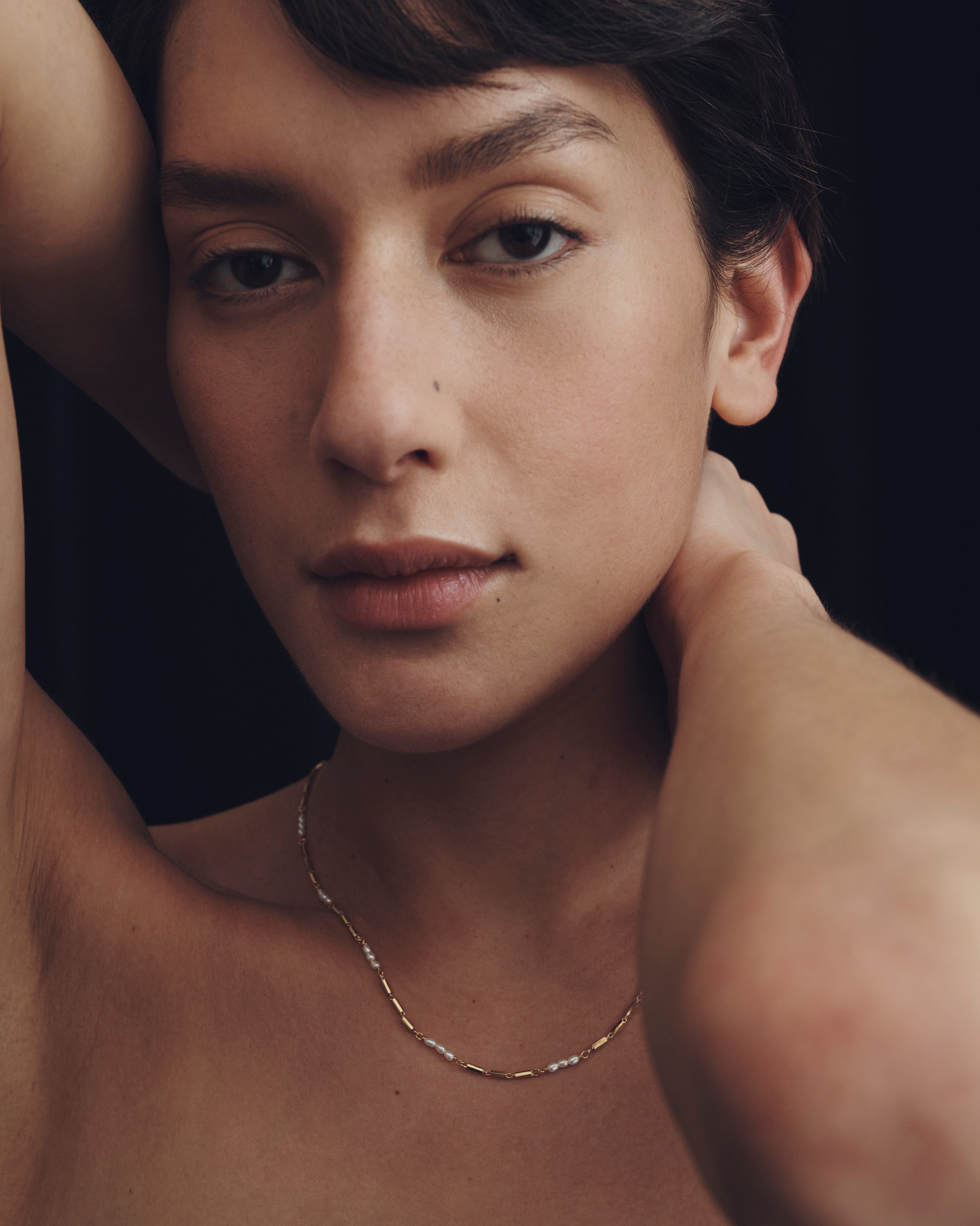 Riviera Necklace Pearl Gold Vermeil