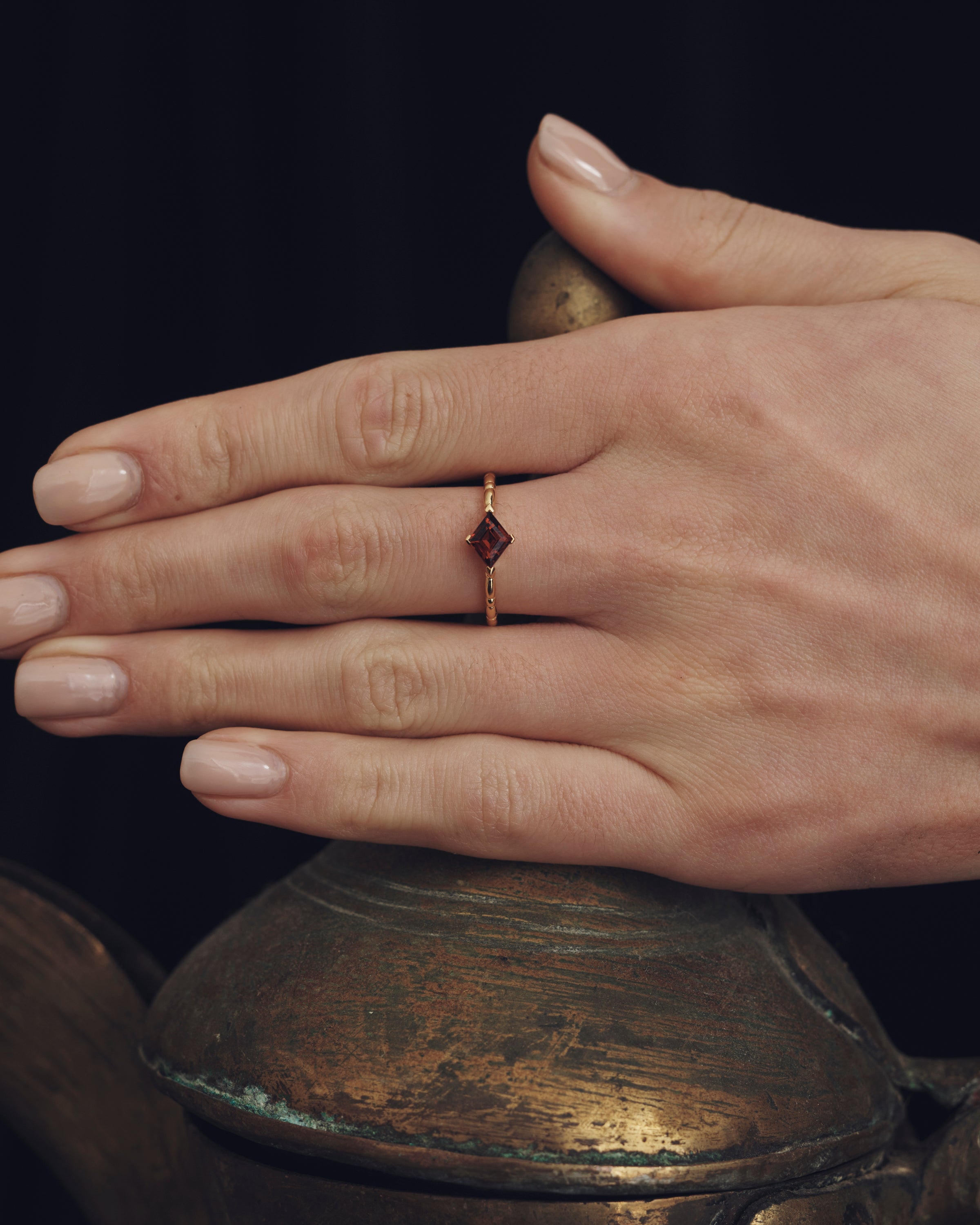 Jaya Ring Garnet Gold Vermeil