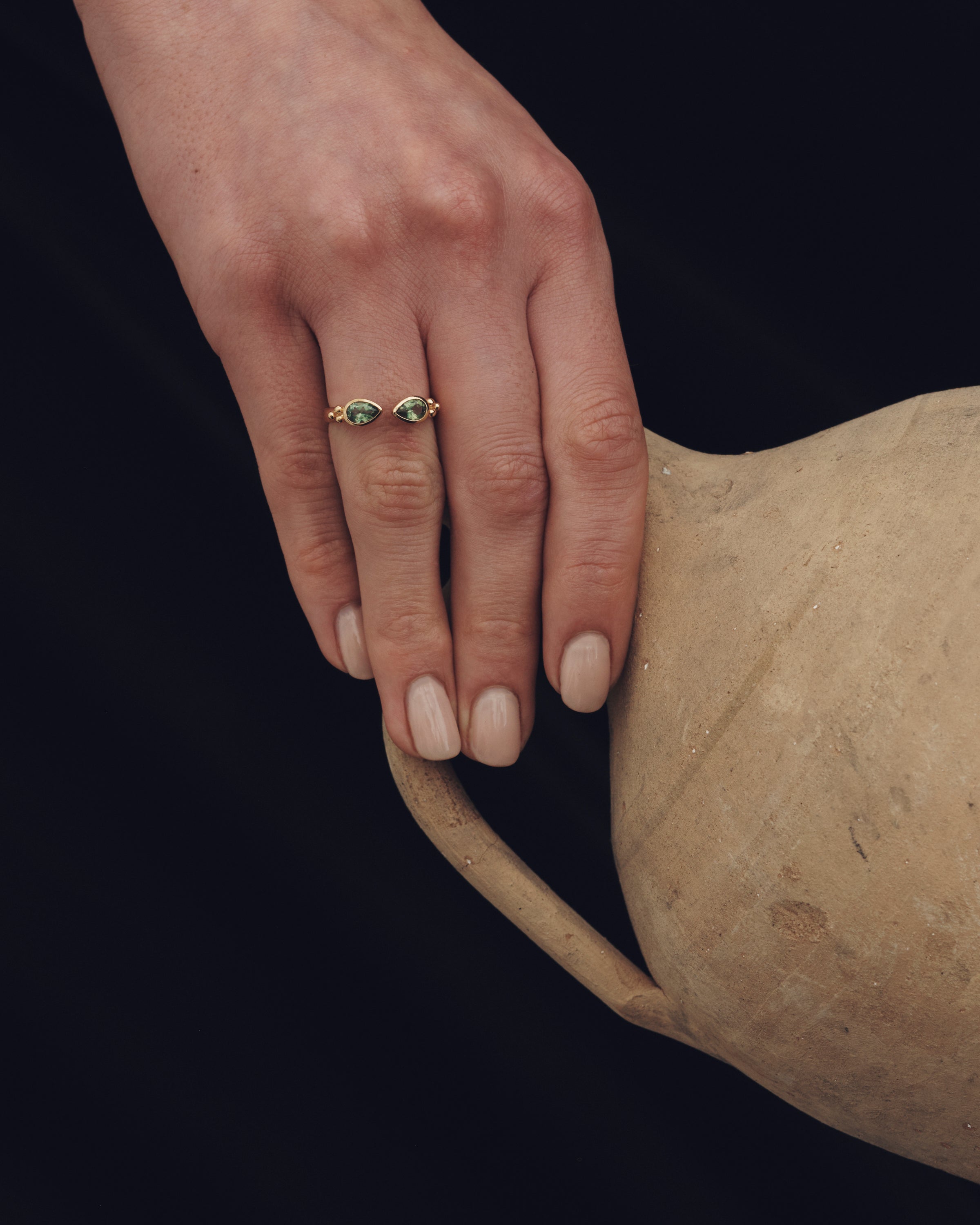 Sarra Ring Peridot Gold Vermeil