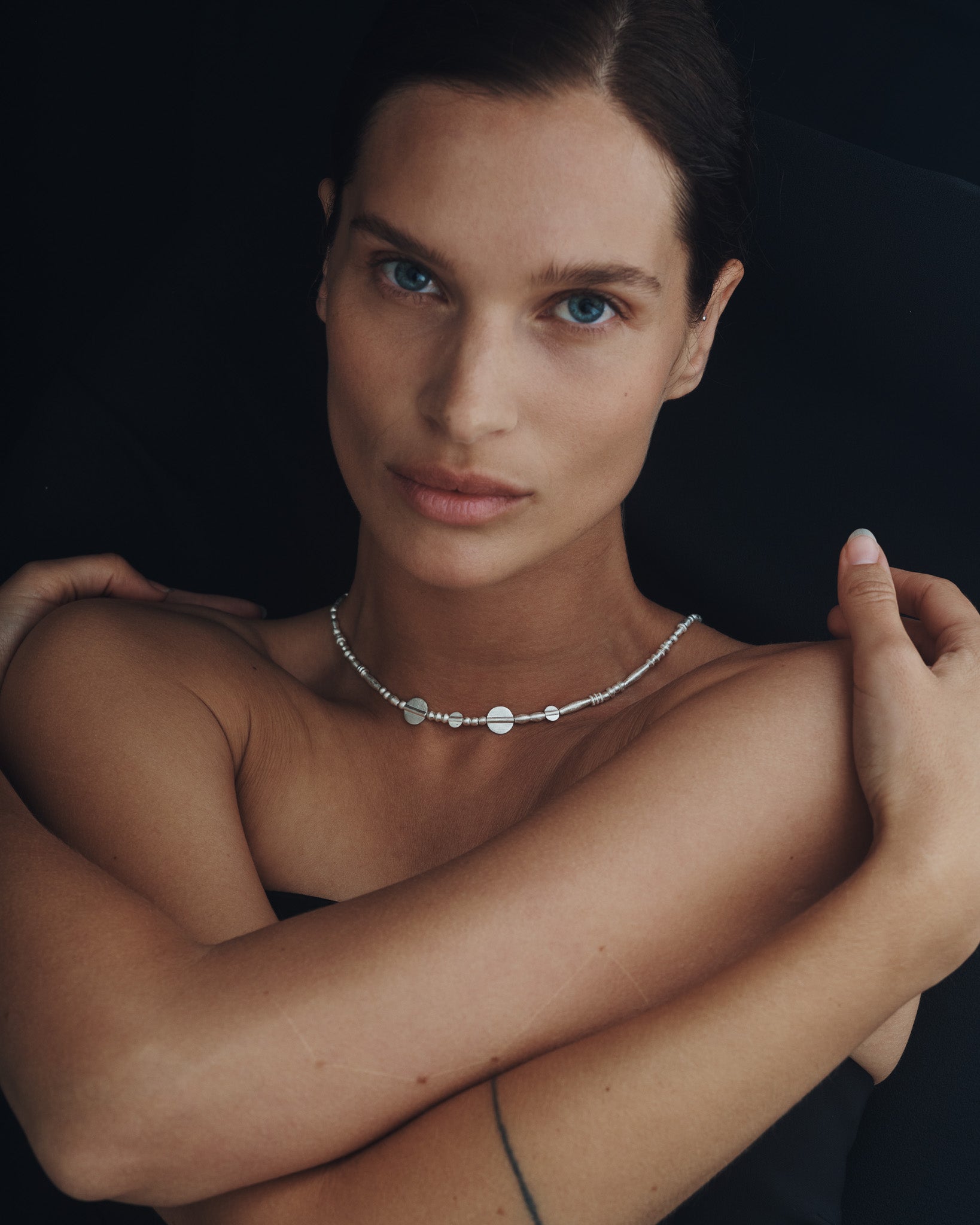 Aegean Disc Necklace Silver