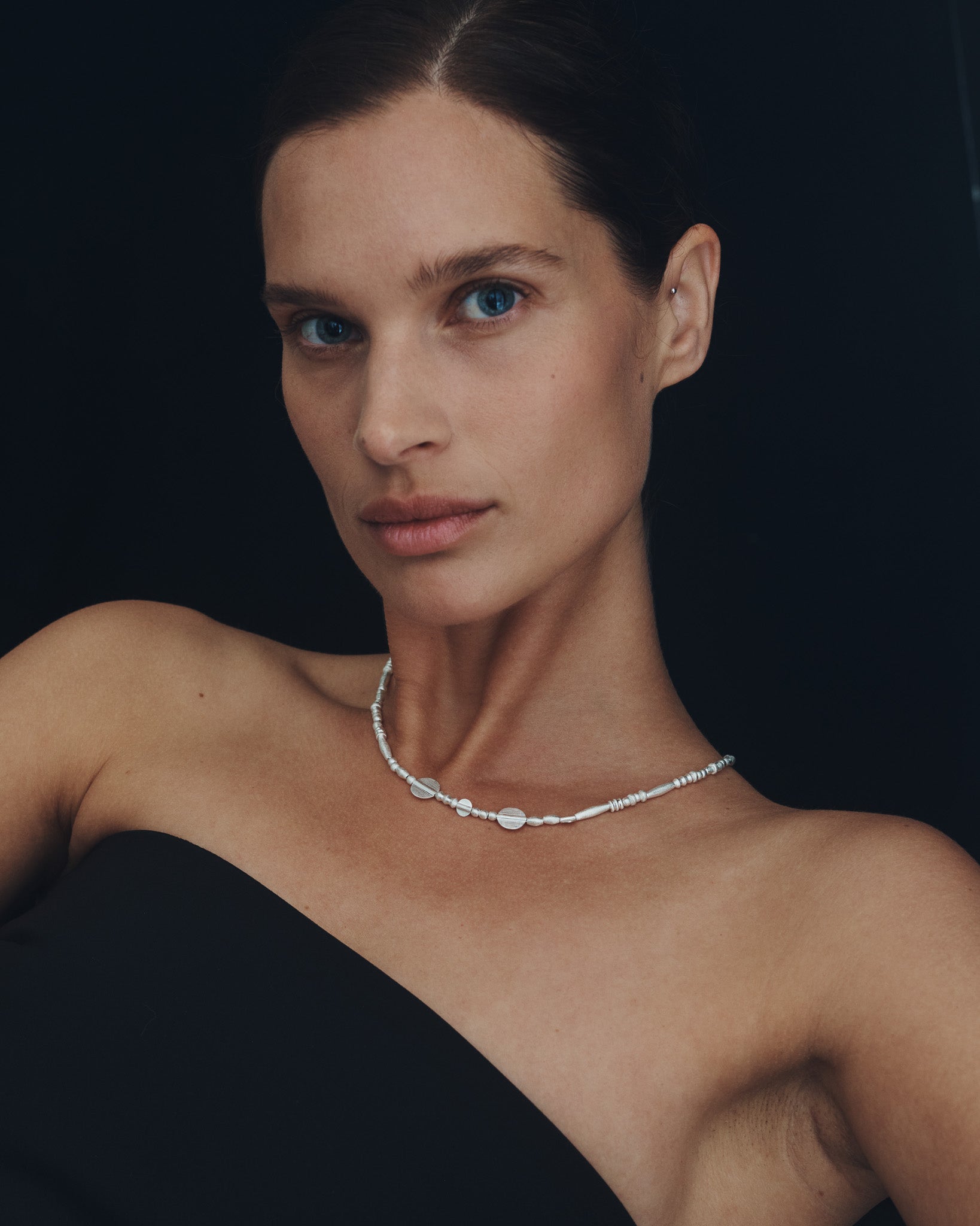 Aegean Disc Necklace Silver