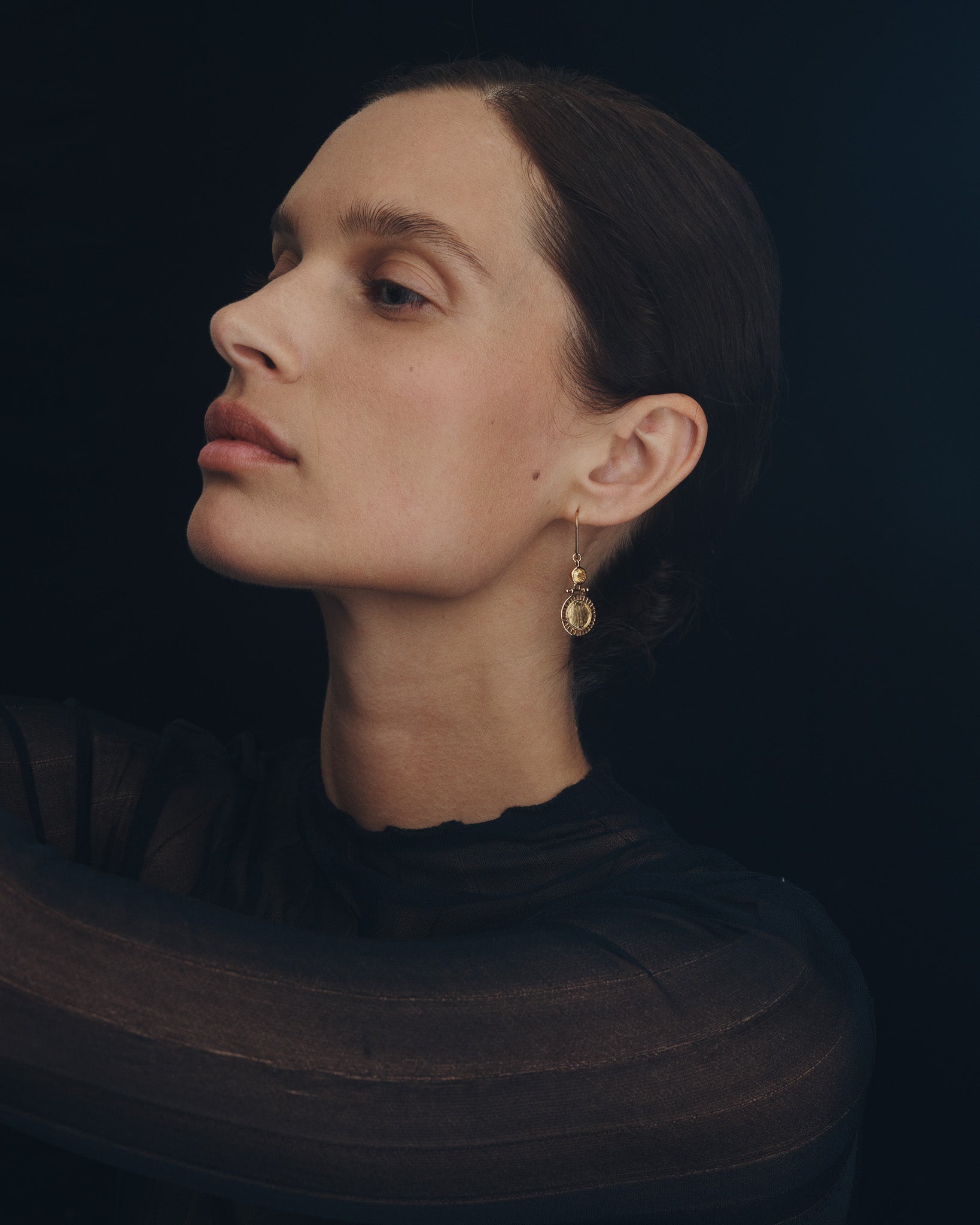 Solar Earrings Gold Vermeil