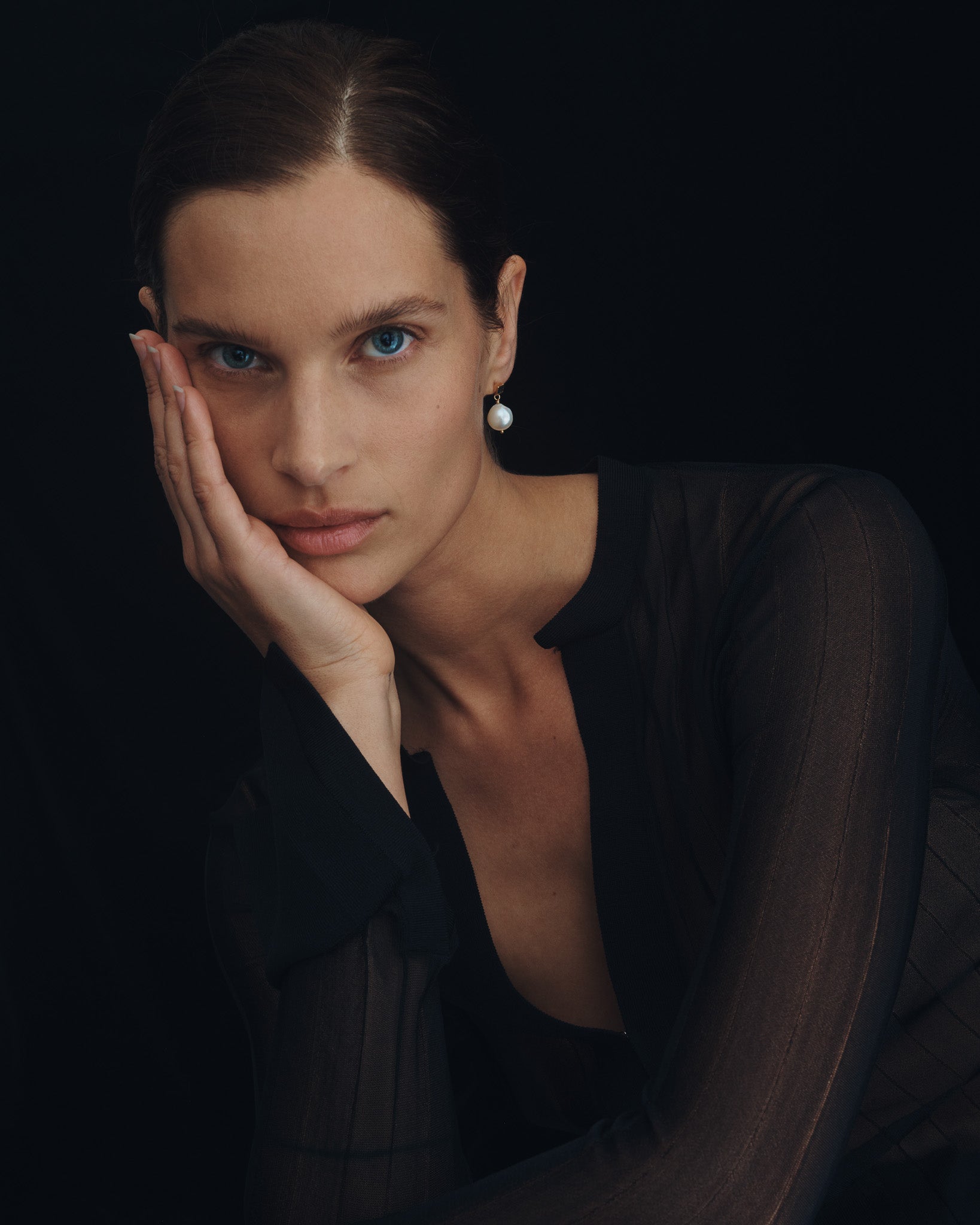 Lulu Earrings Pearl Gold Vermeil