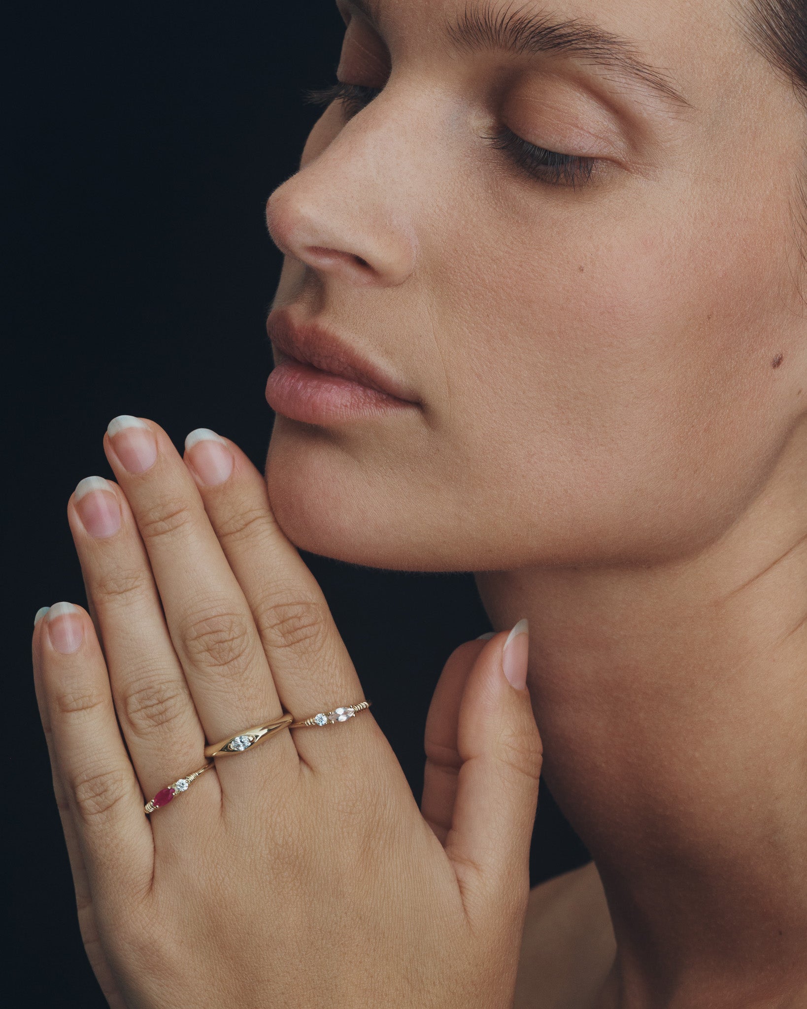 Jasmine Ring Morganite Diamond Solid Gold