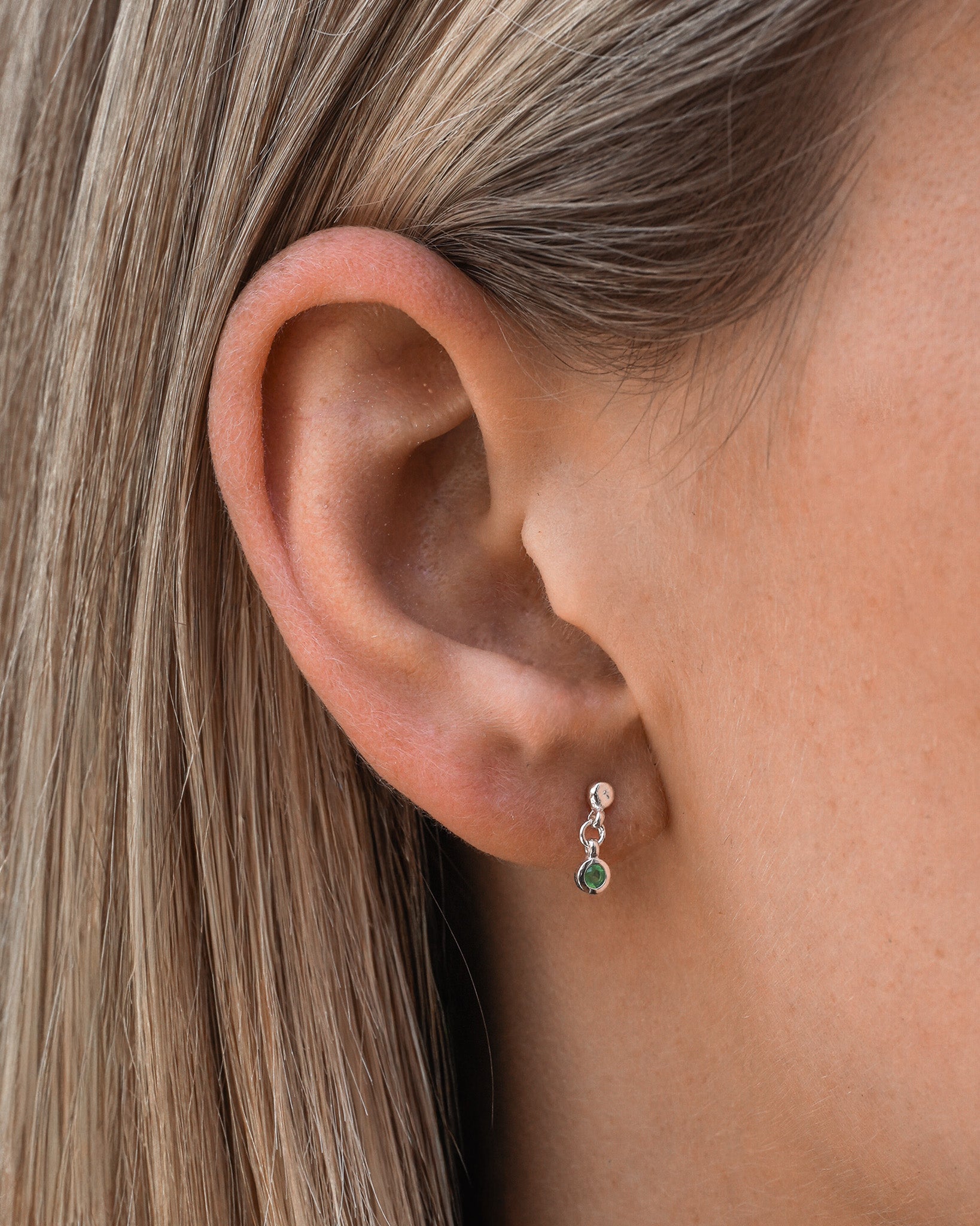 Ceres Drop Studs Silver