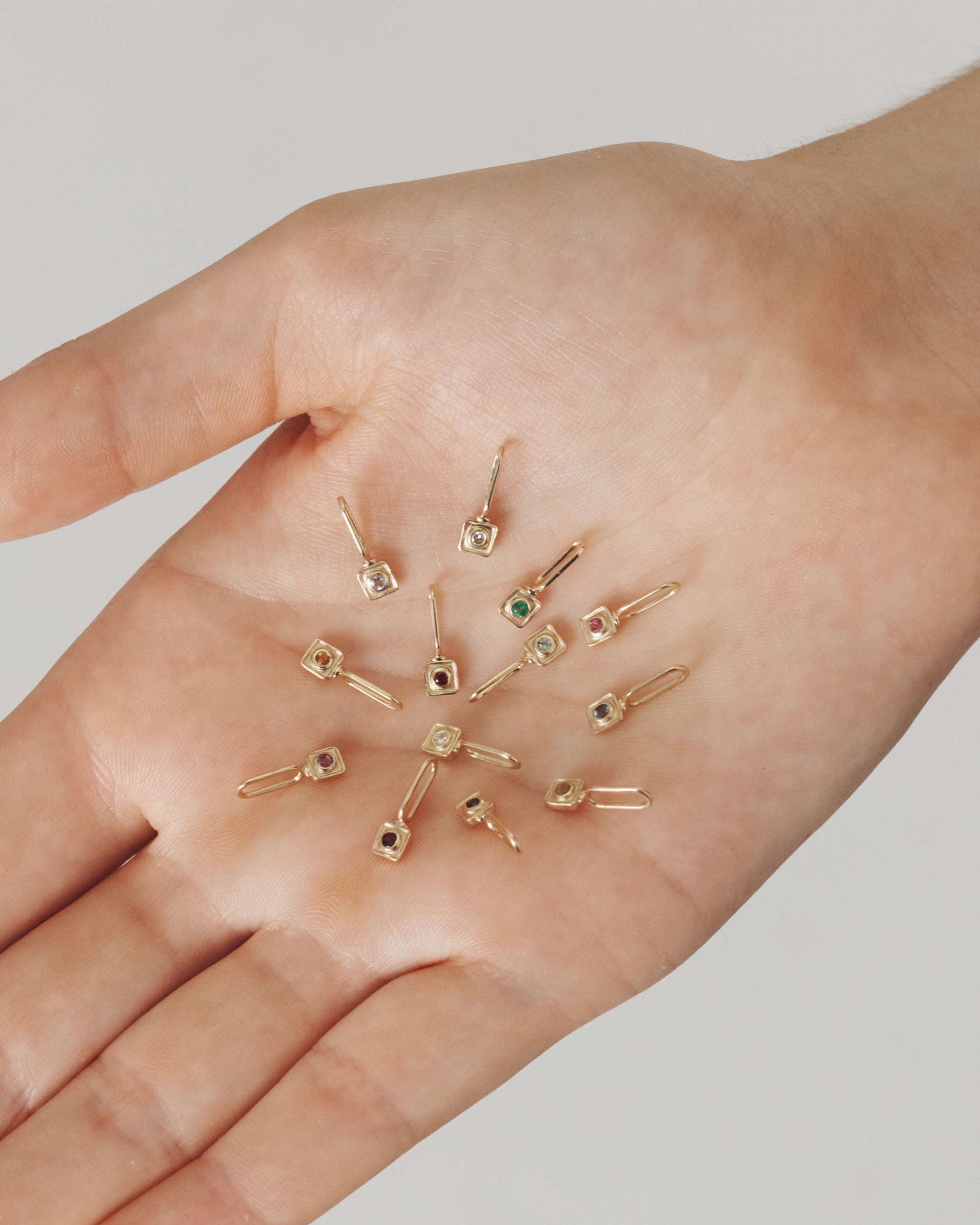 Florence Birthstone Charm Solid Gold